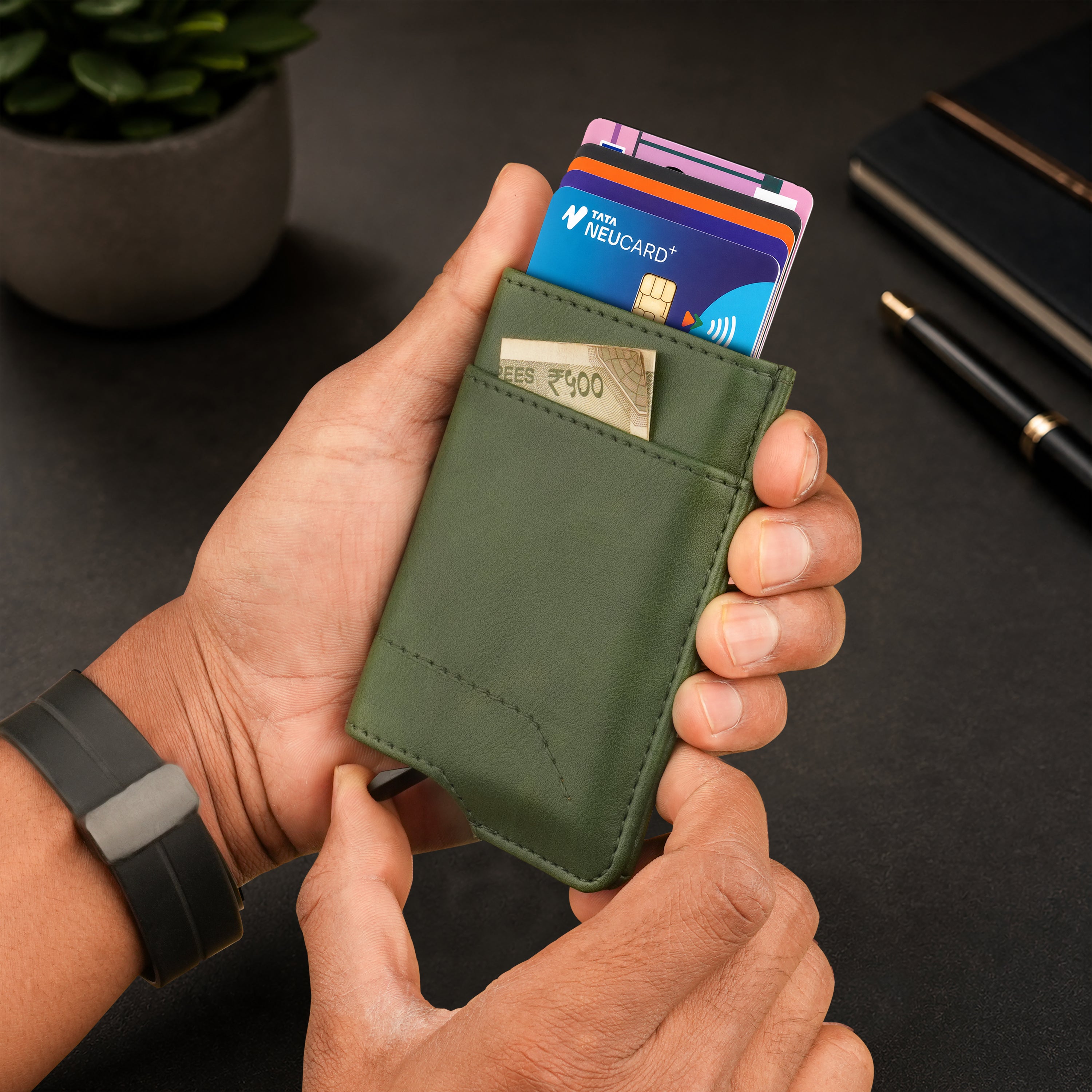 Apex RFID Protected Pop-Up Cardholder - Green