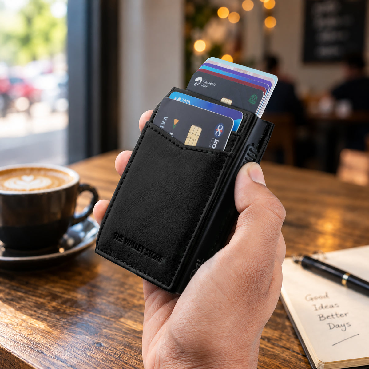 Aero Vault 2.0 RFID Protected Pop-Up Cardholder - Black