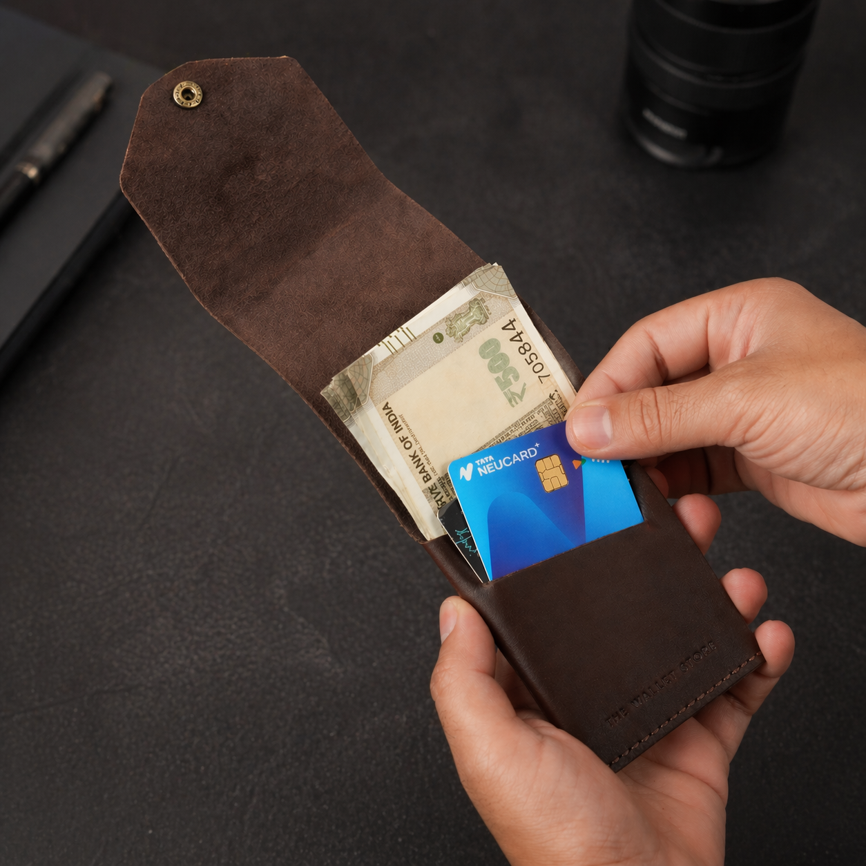 Flip 2.0 Genuine Leather Wallet - Brown
