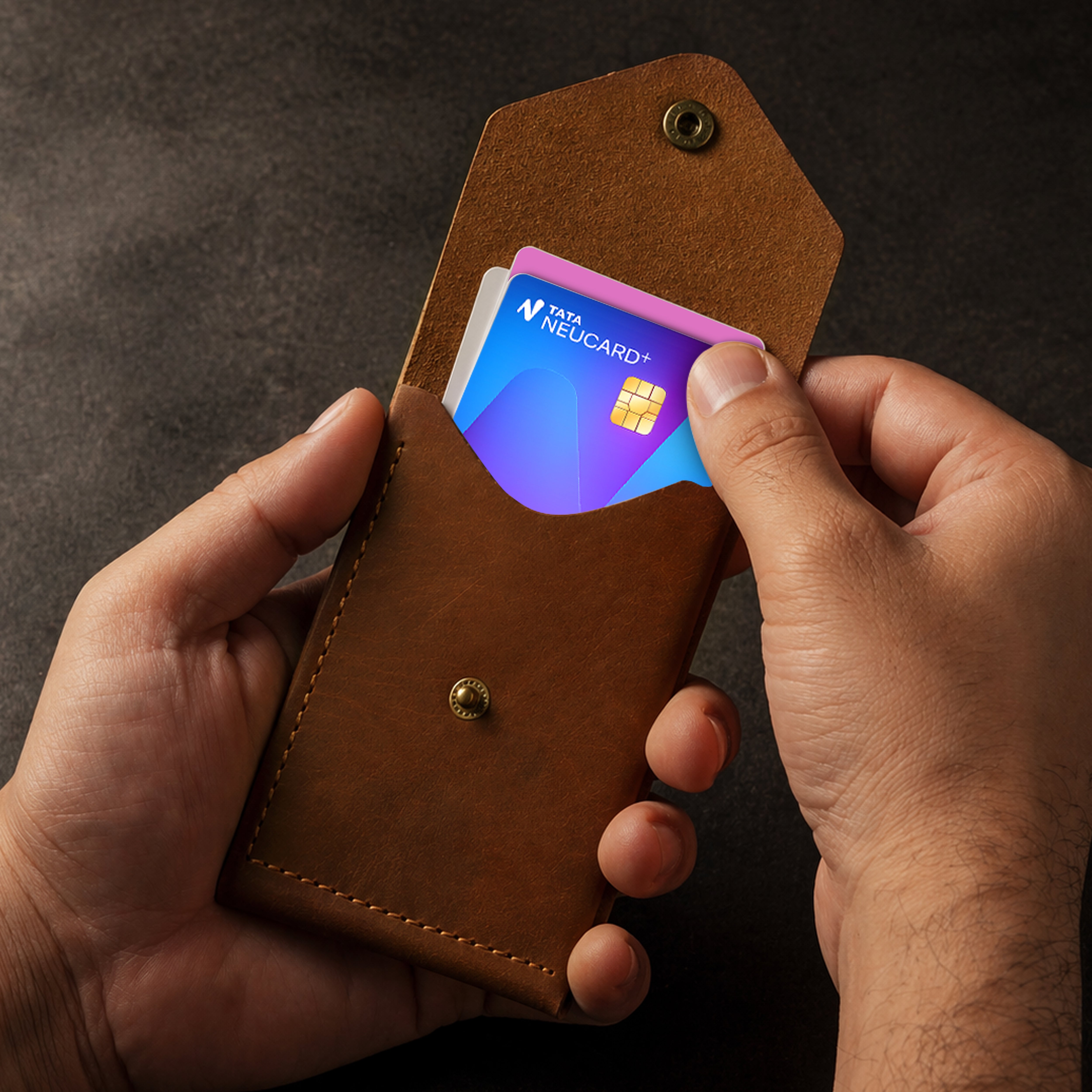 Flip 2.0 Genuine Leather Wallet - Tan