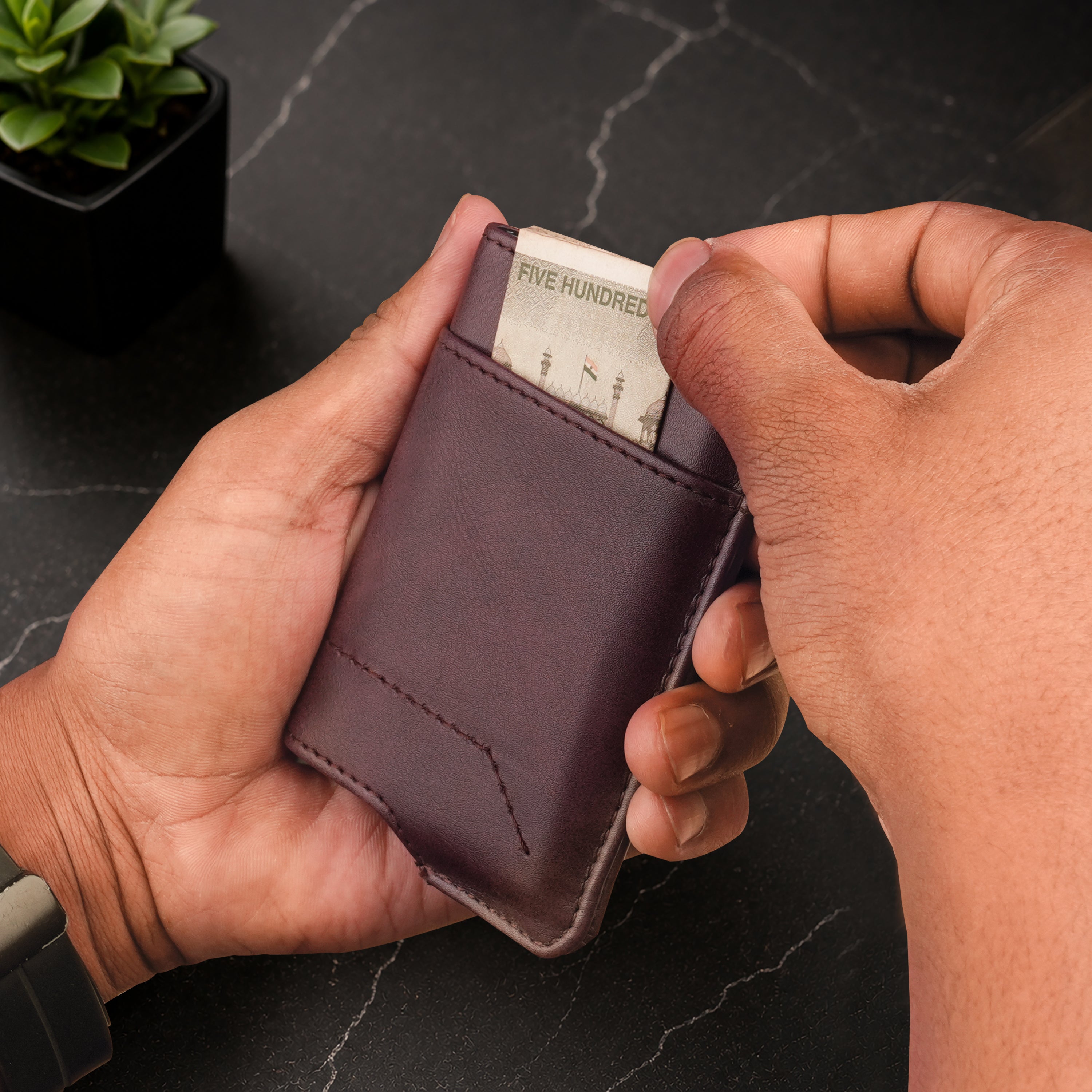 Apex RFID Protected Pop-Up Cardholder - Wine
