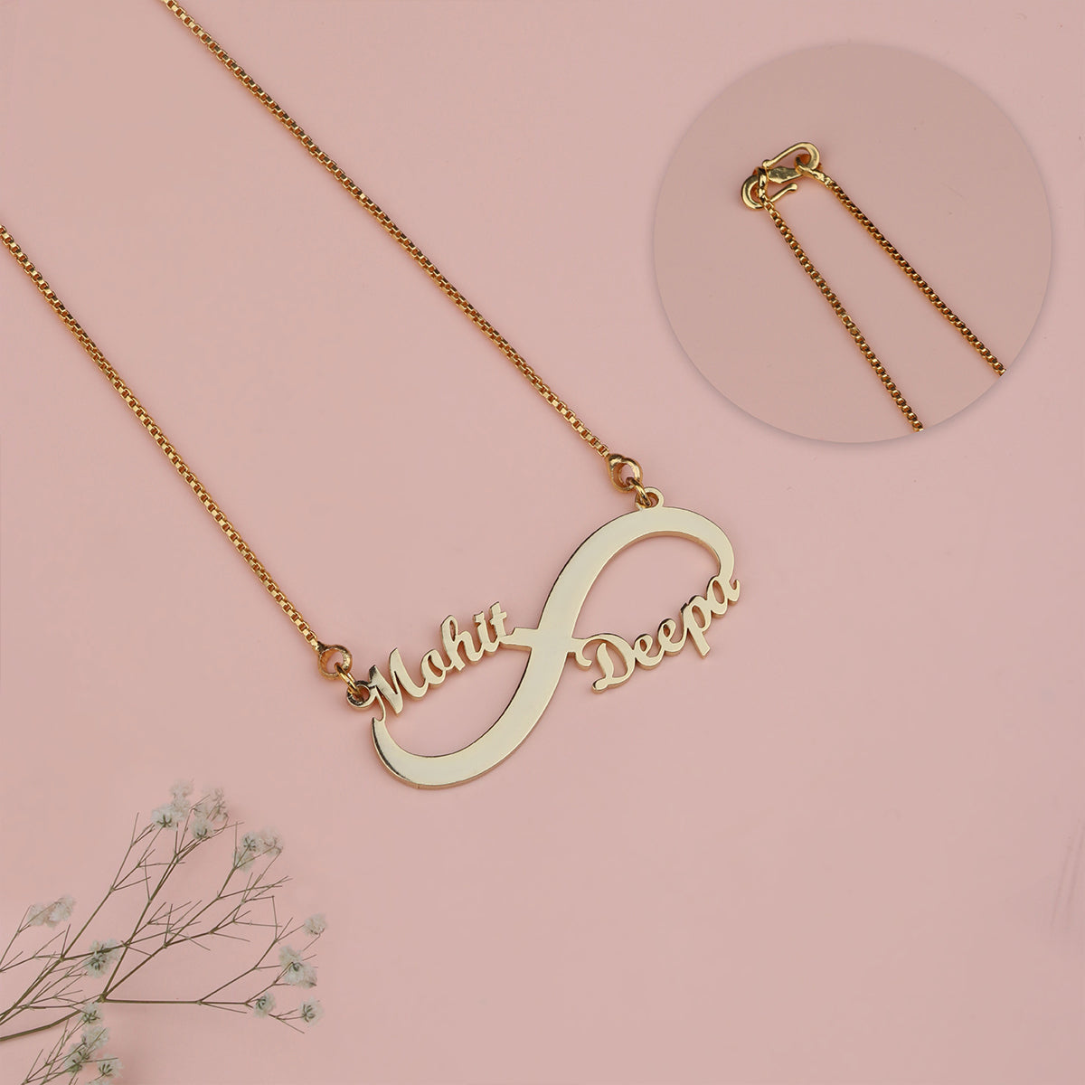 Dual Name Infinity Love Necklace