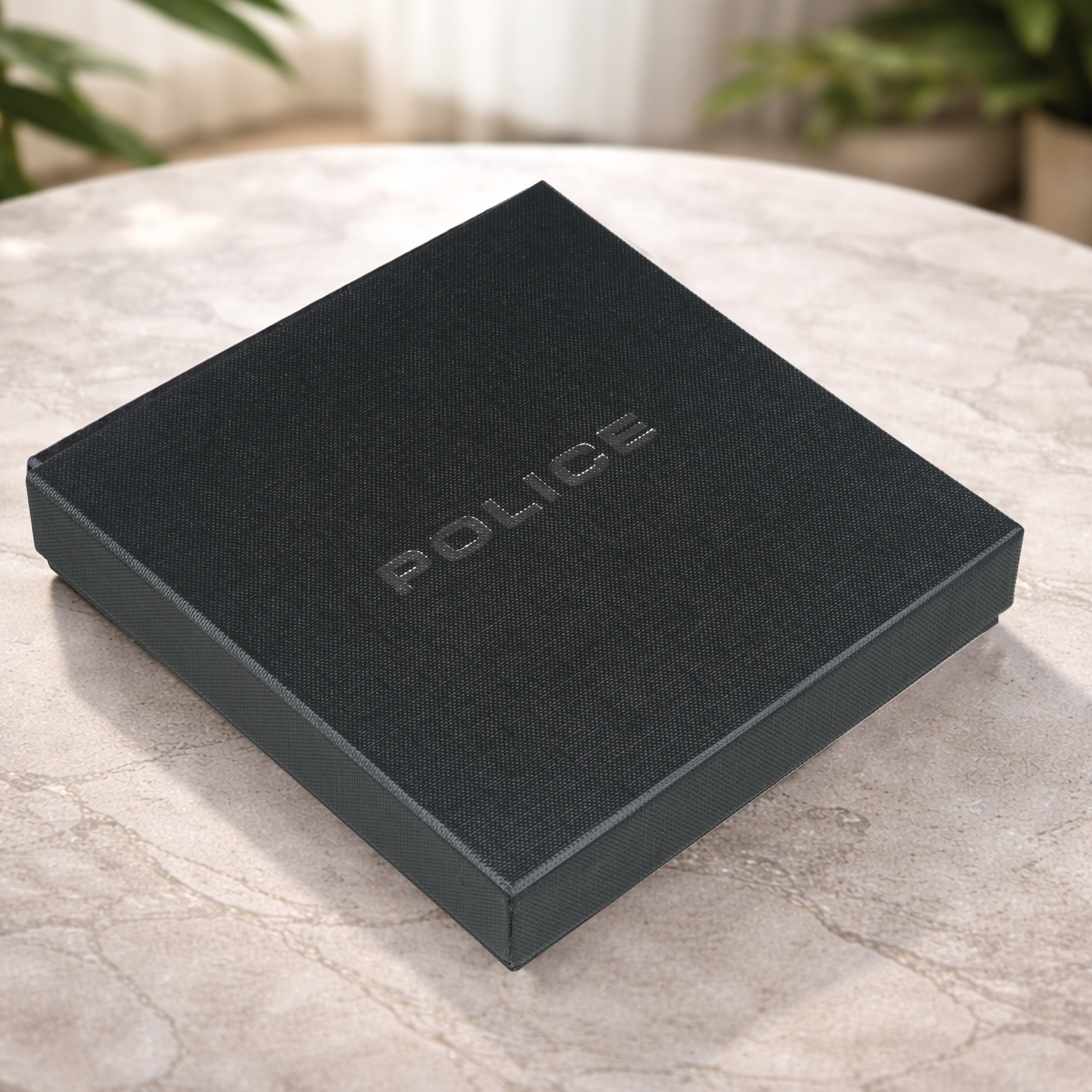 Police Ricco Slim Bi-Fold Leather Wallet - Stone