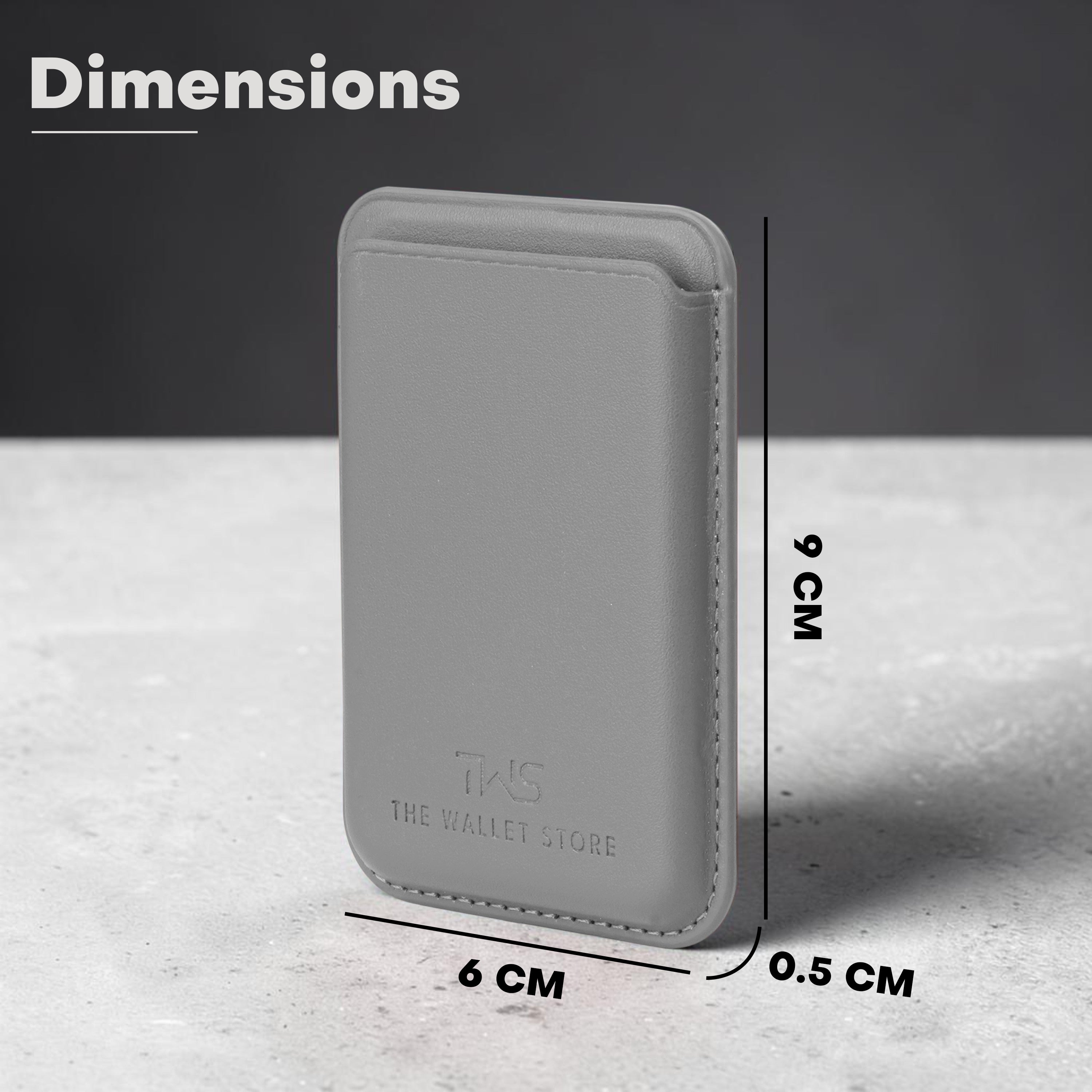 Atom MagSafe Leather Cardholder - Grey