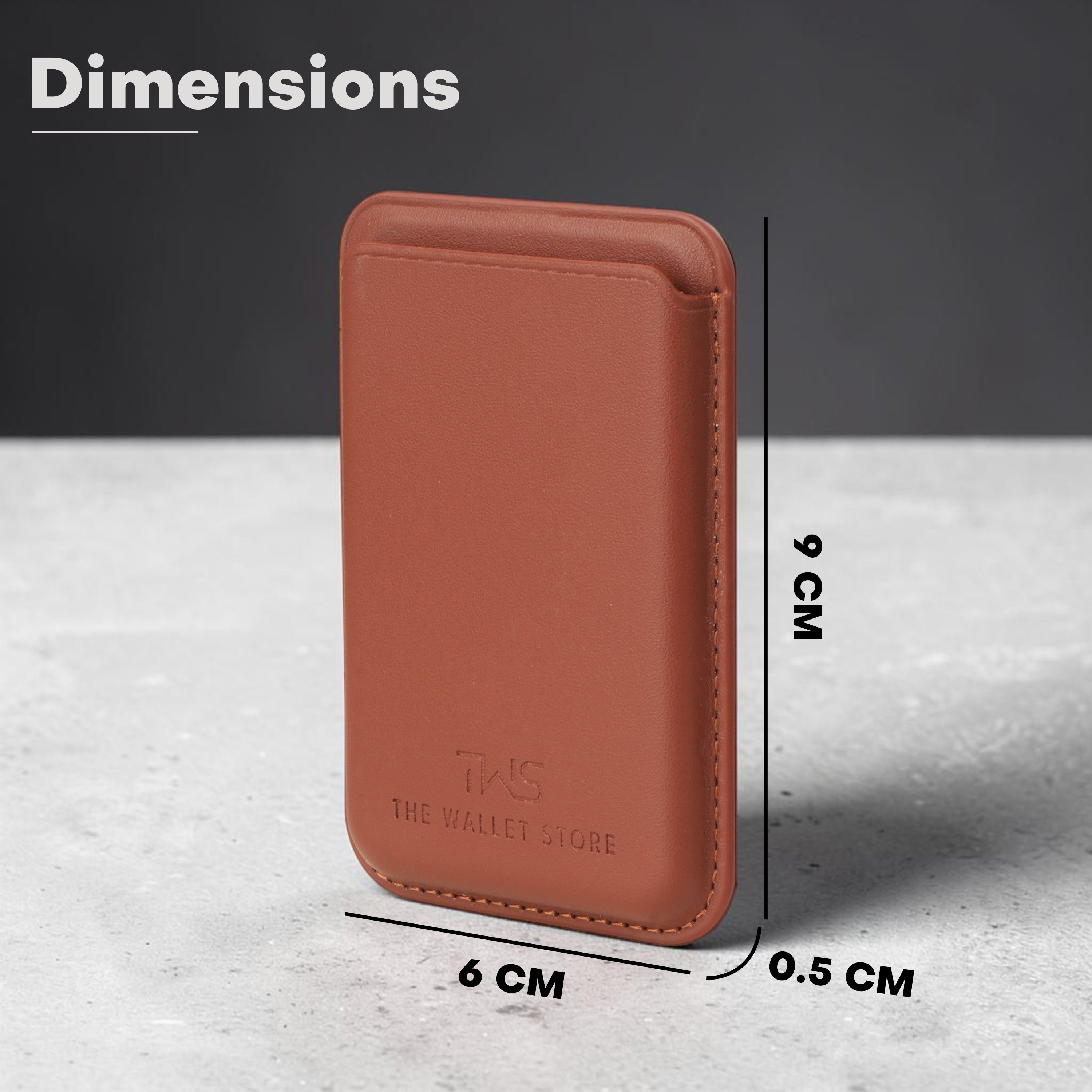 Atom MagSafe Leather Cardholder - Brown
