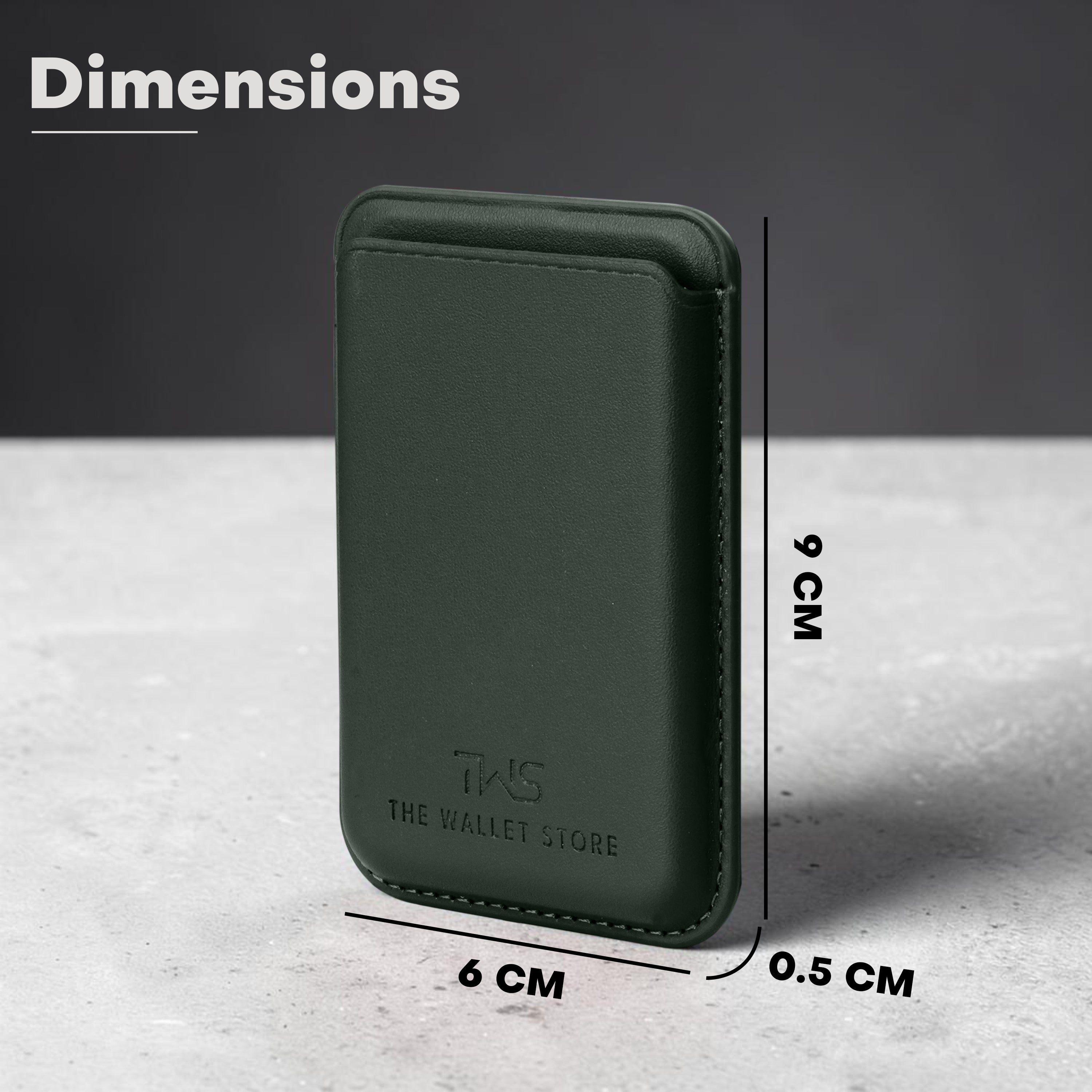 Atom MagSafe Leather Cardholder - Green