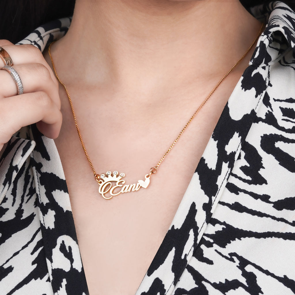 Gold Chain Tanu Name Pendant Tanu Name Pendant Zodiac Name