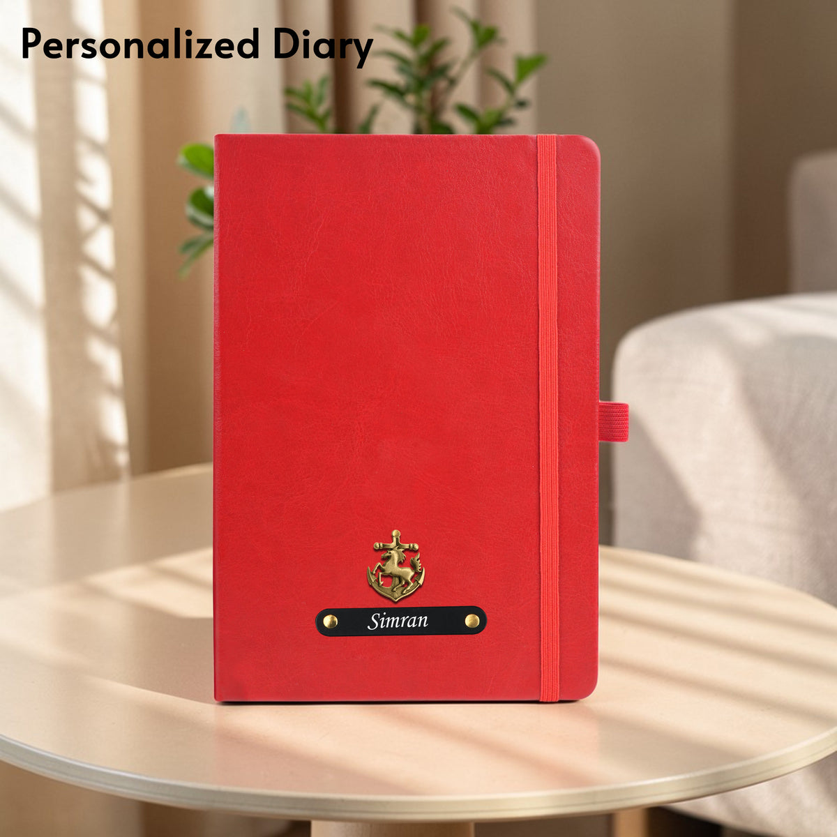 Personalized Inkspire Diary With Name & Charm - Red