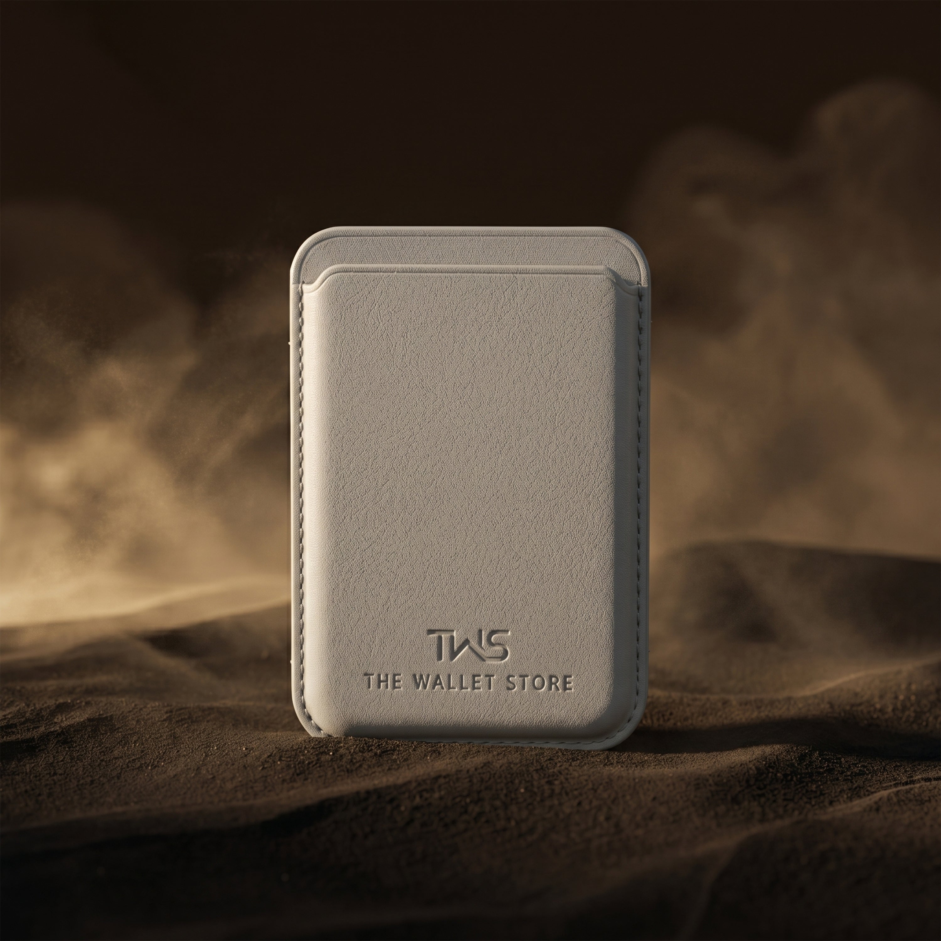 Atom MagSafe Leather Cardholder - Grey
