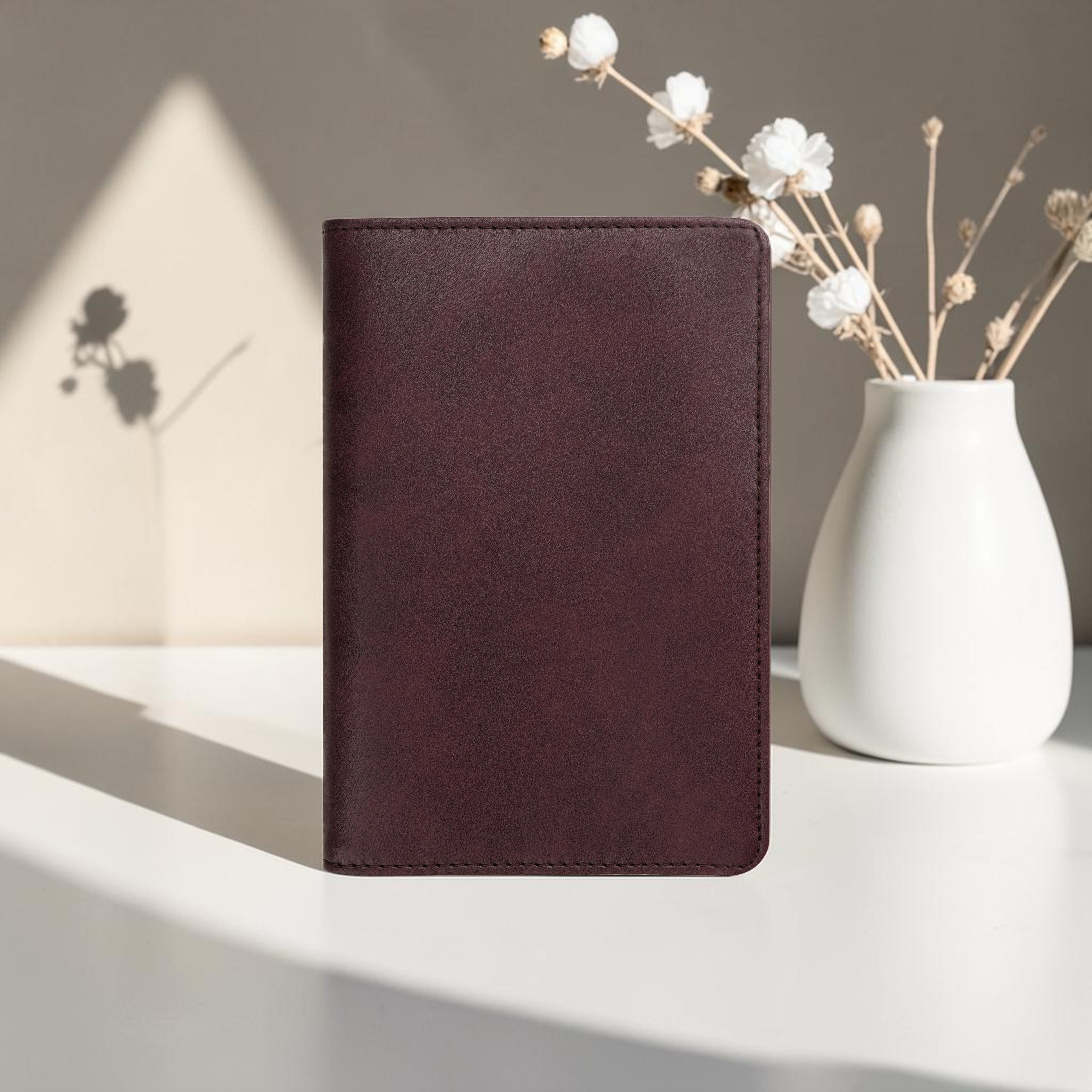 Horizon AirTag Passport Cover - Wine