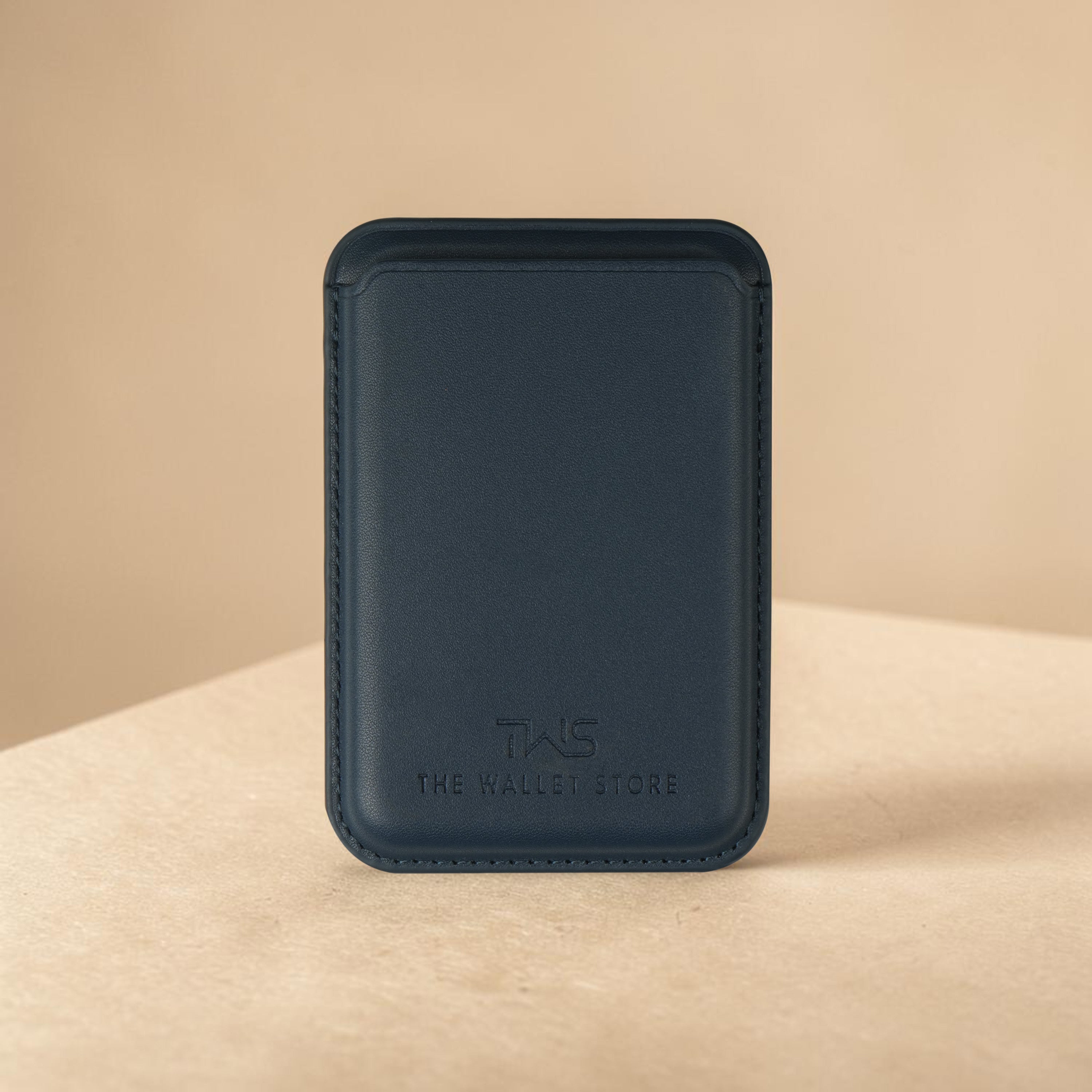 Atom MagSafe Leather Cardholder - Blue