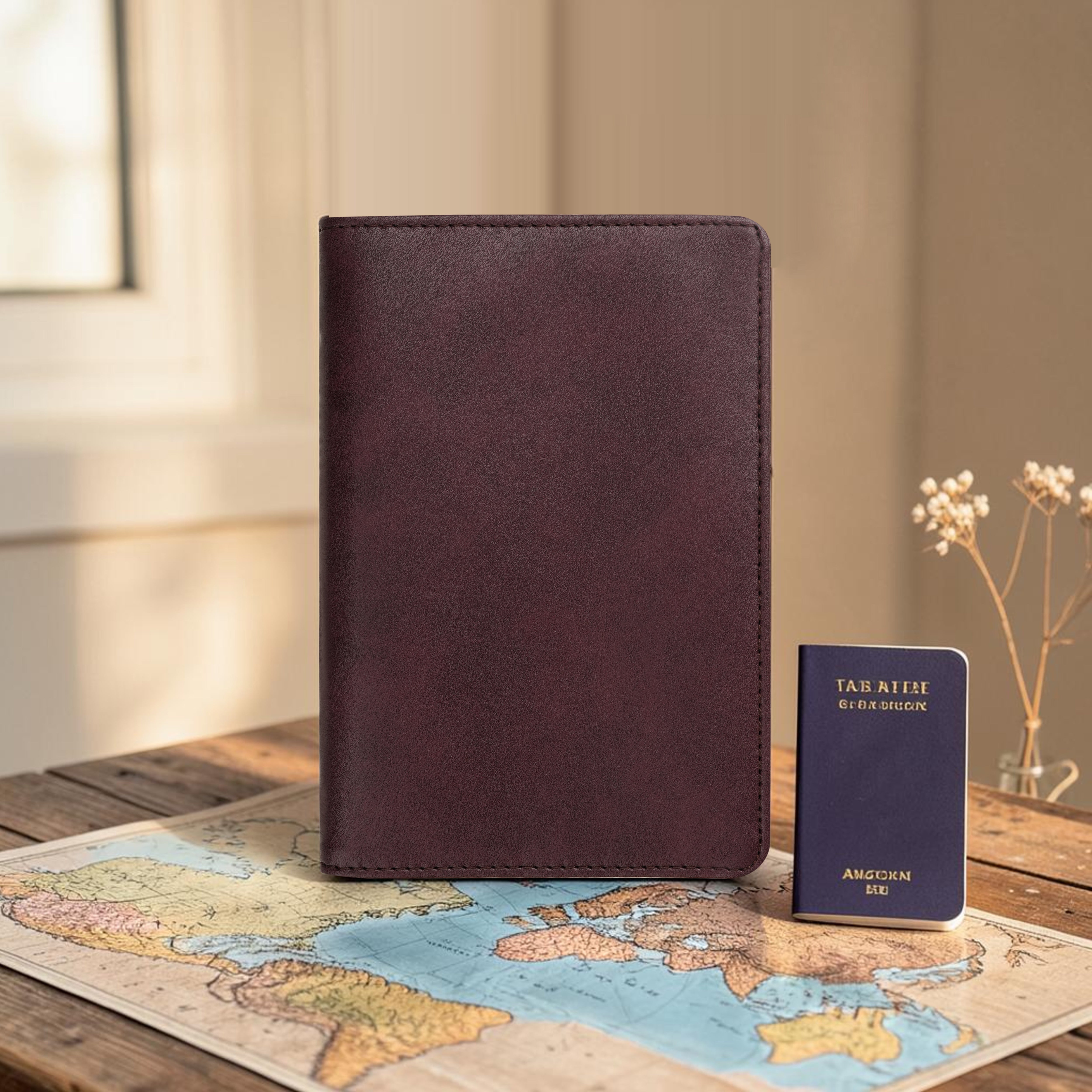 Horizon Travel Passport Holder - Wine