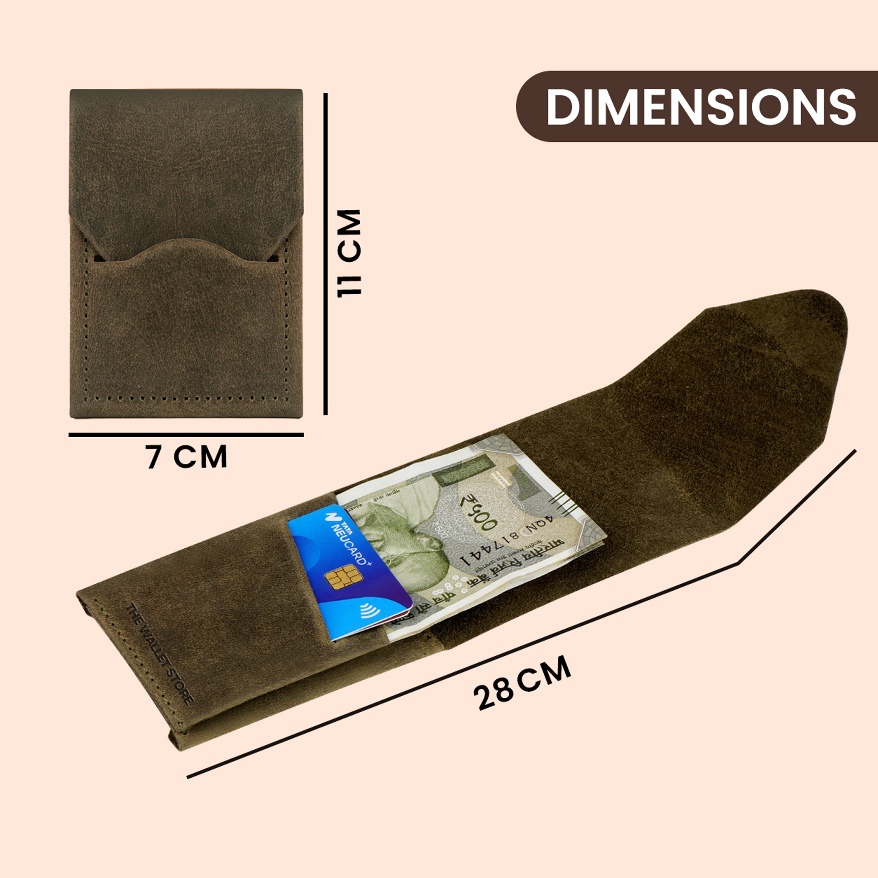 Urban Flip Genuine Leather Wallet - Green