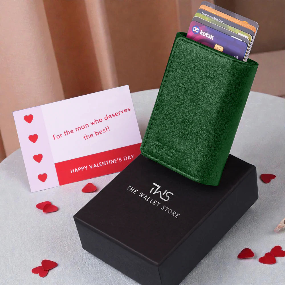 Maverick RFID Protected Wallet Cardholder Gift For Men - Green