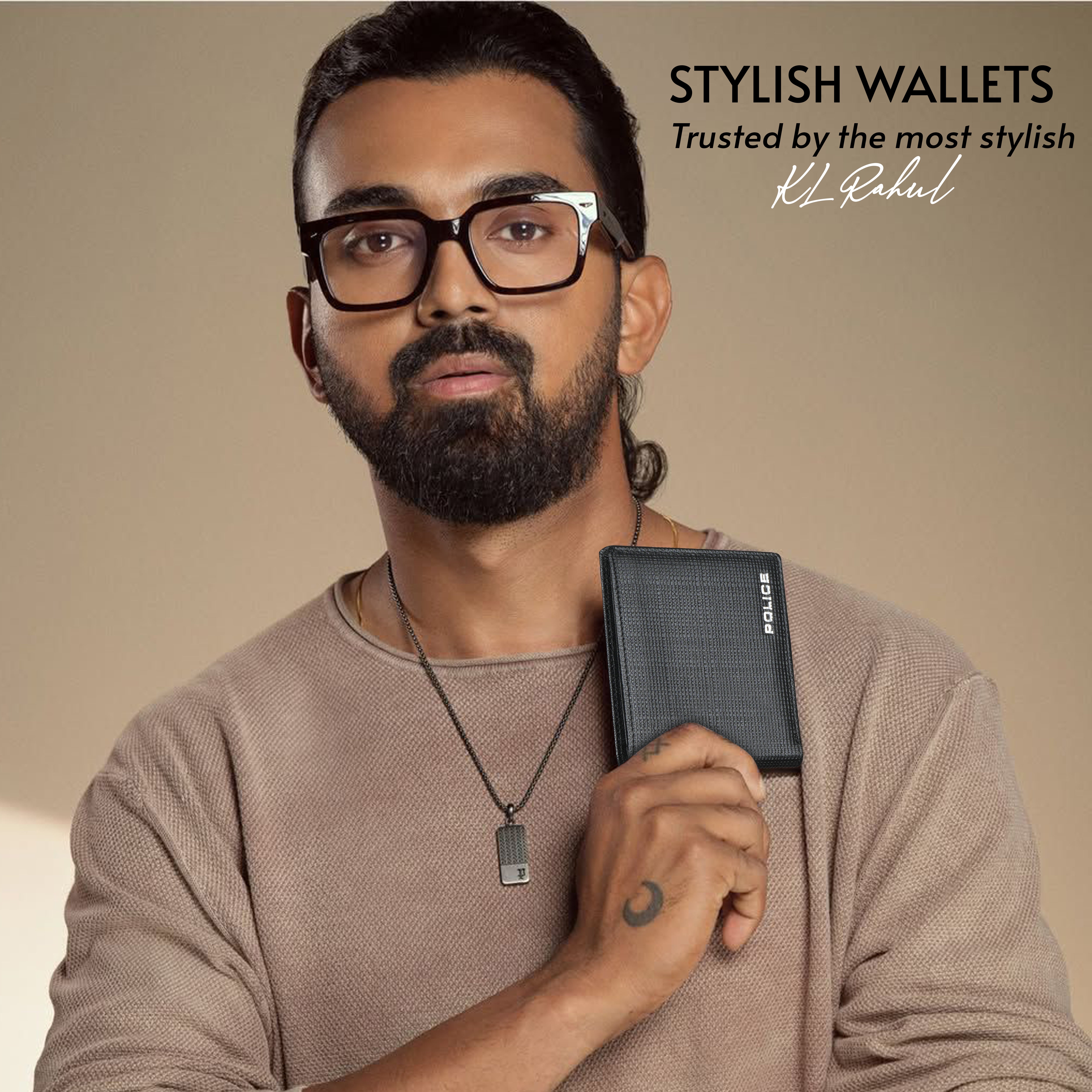 Police Drick Slim Bi-Fold Leather Wallet