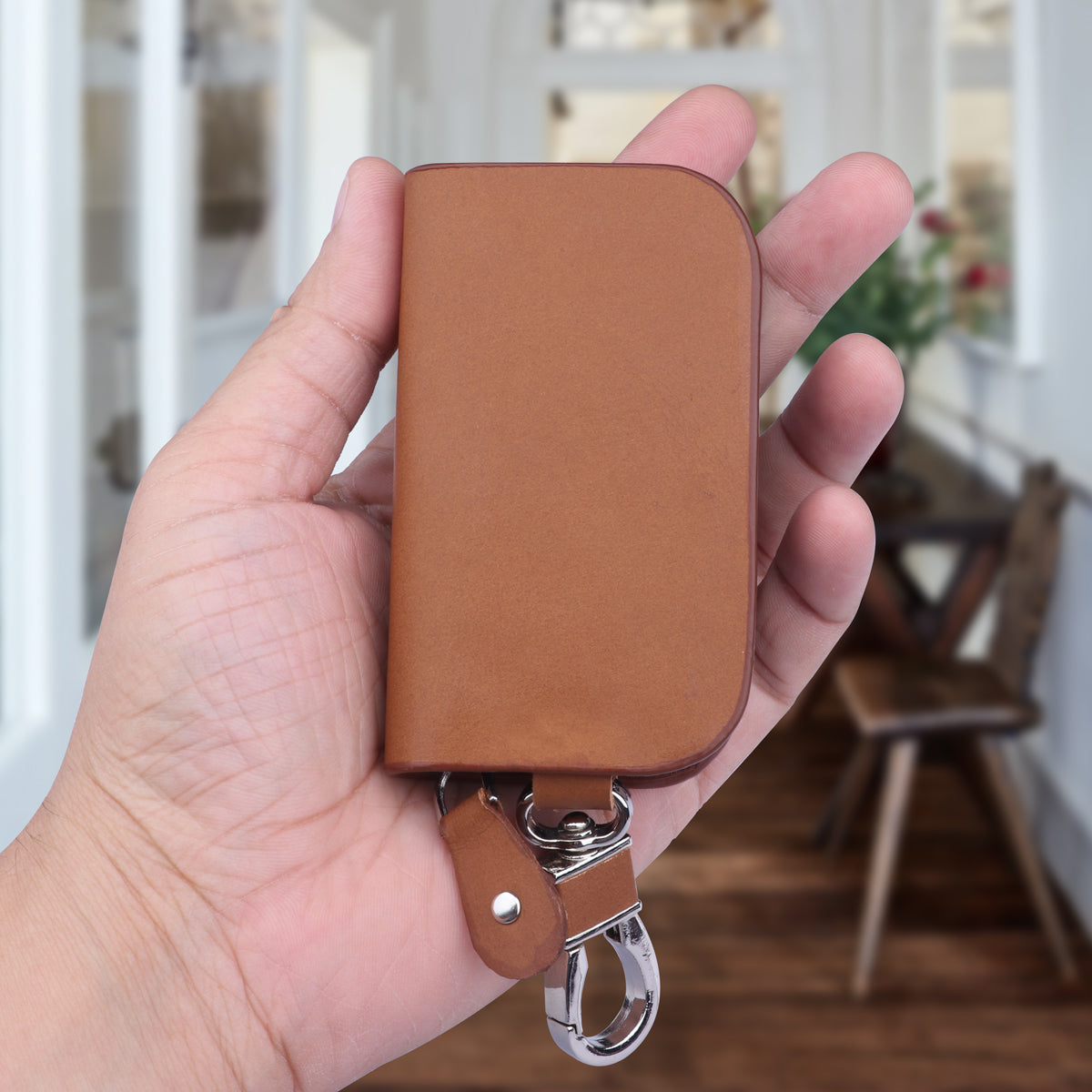 Premium Matte Finish Leather Keycase