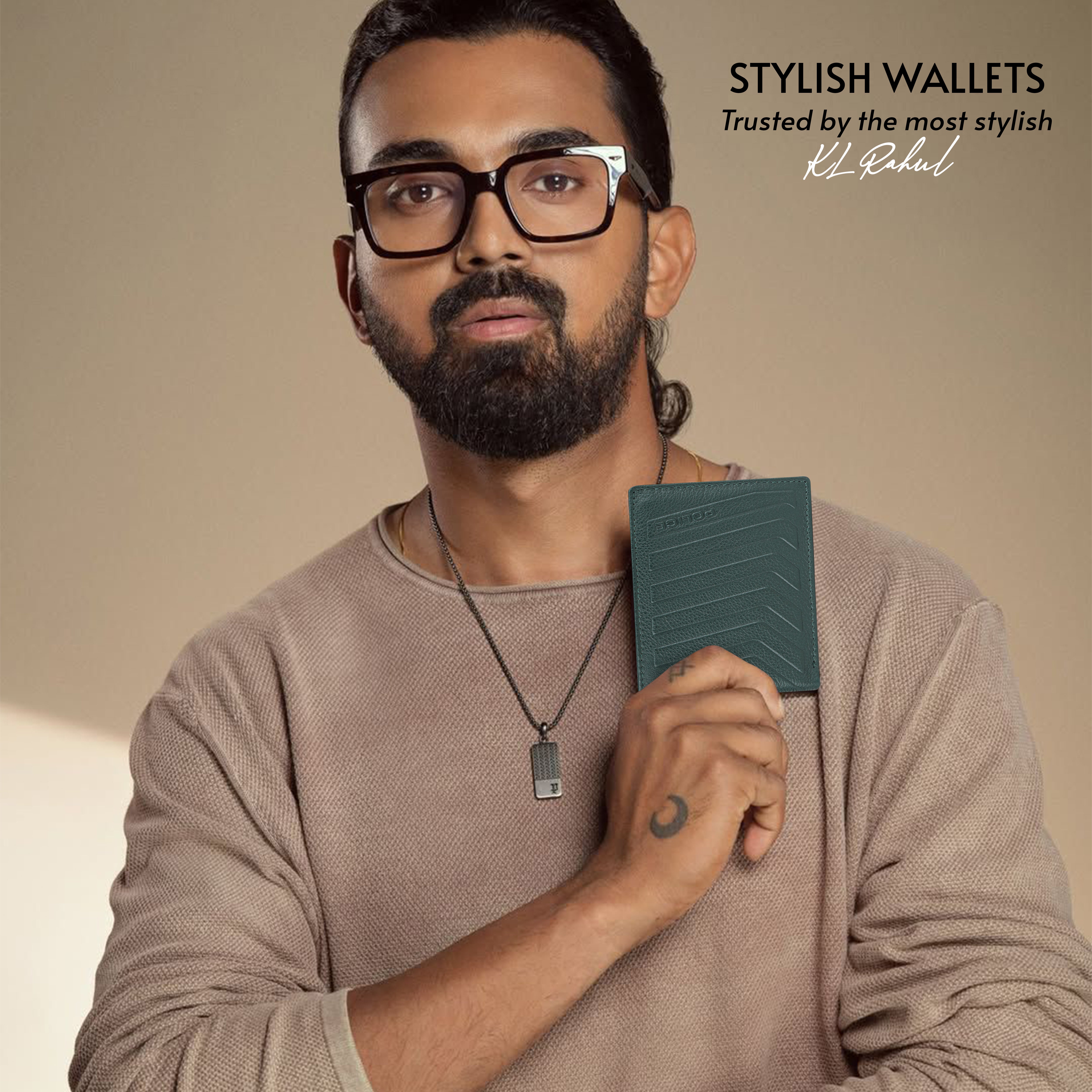 Police Ricco Slim Bi-Fold Leather Wallet - Orlando Green