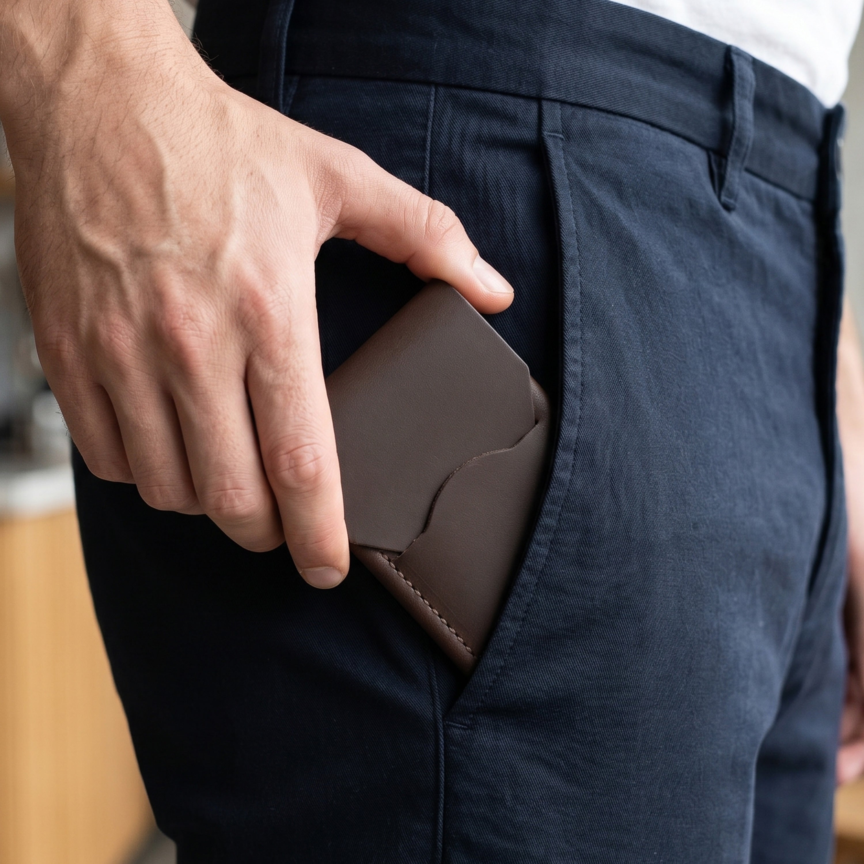 Urban Flip Genuine Leather Wallet - Dark Brown