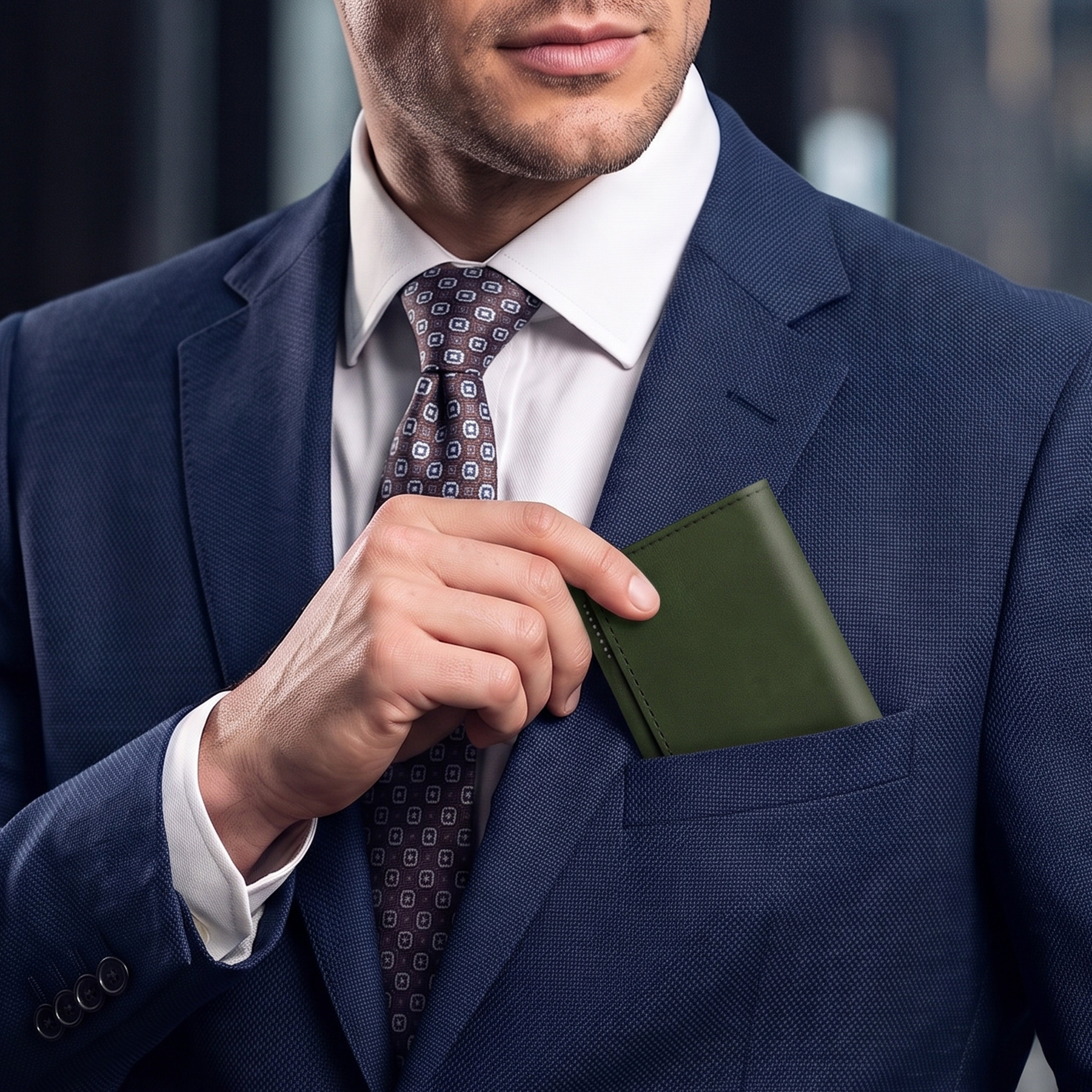 Crest RFID Protected Wallet Cardholder - Green