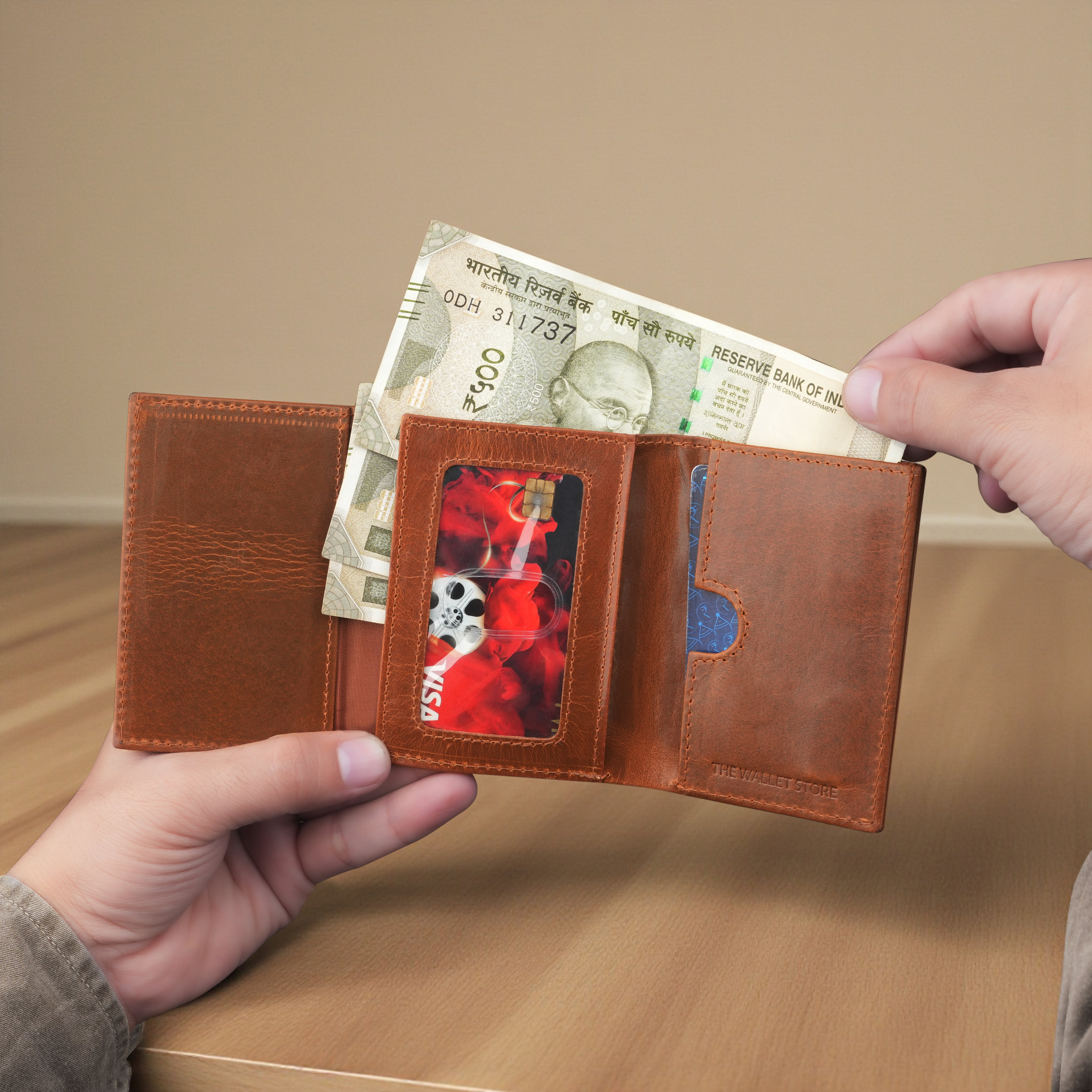 Defender 2.0 RFID Protected Cardholder Wallet - Tan