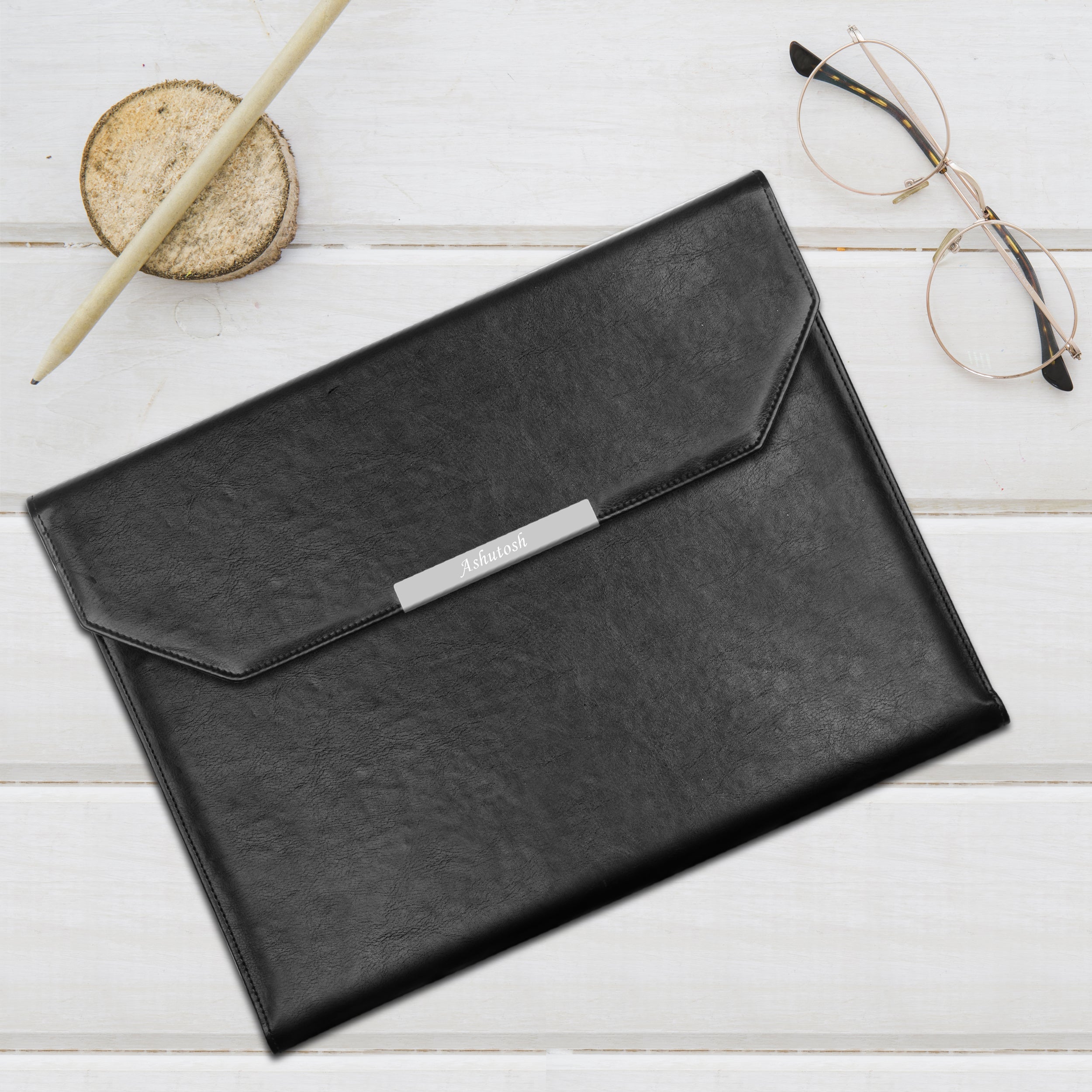 Personalized Premium Quality Leather Laptop Sleeve With Name