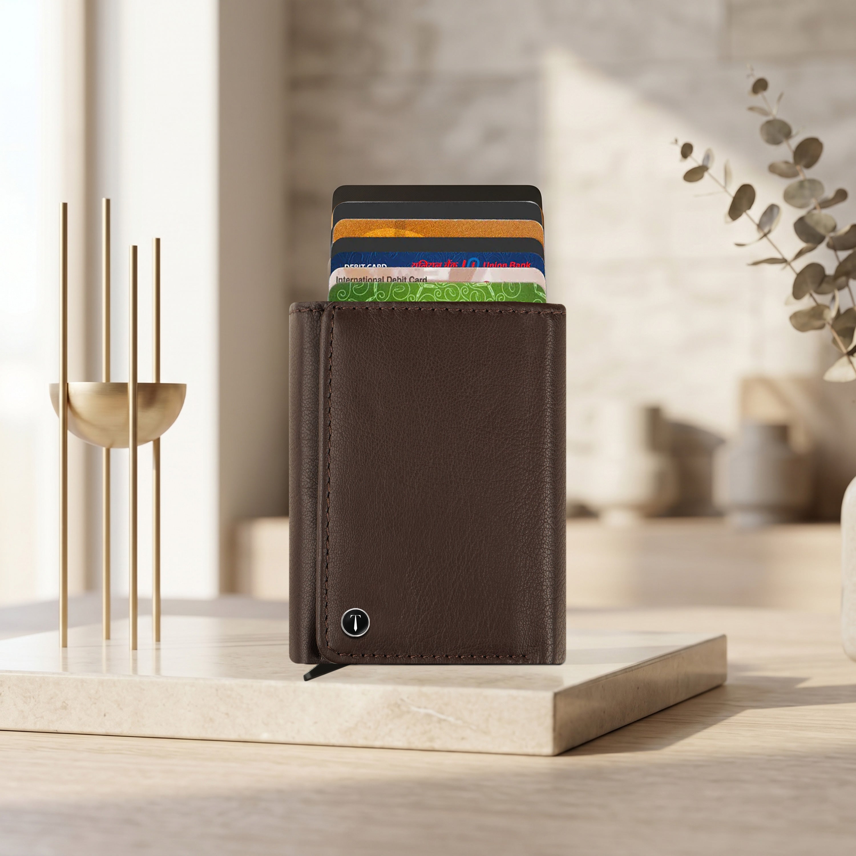 Classic Maverick RFID Protected Wallet Cardholder - Brown