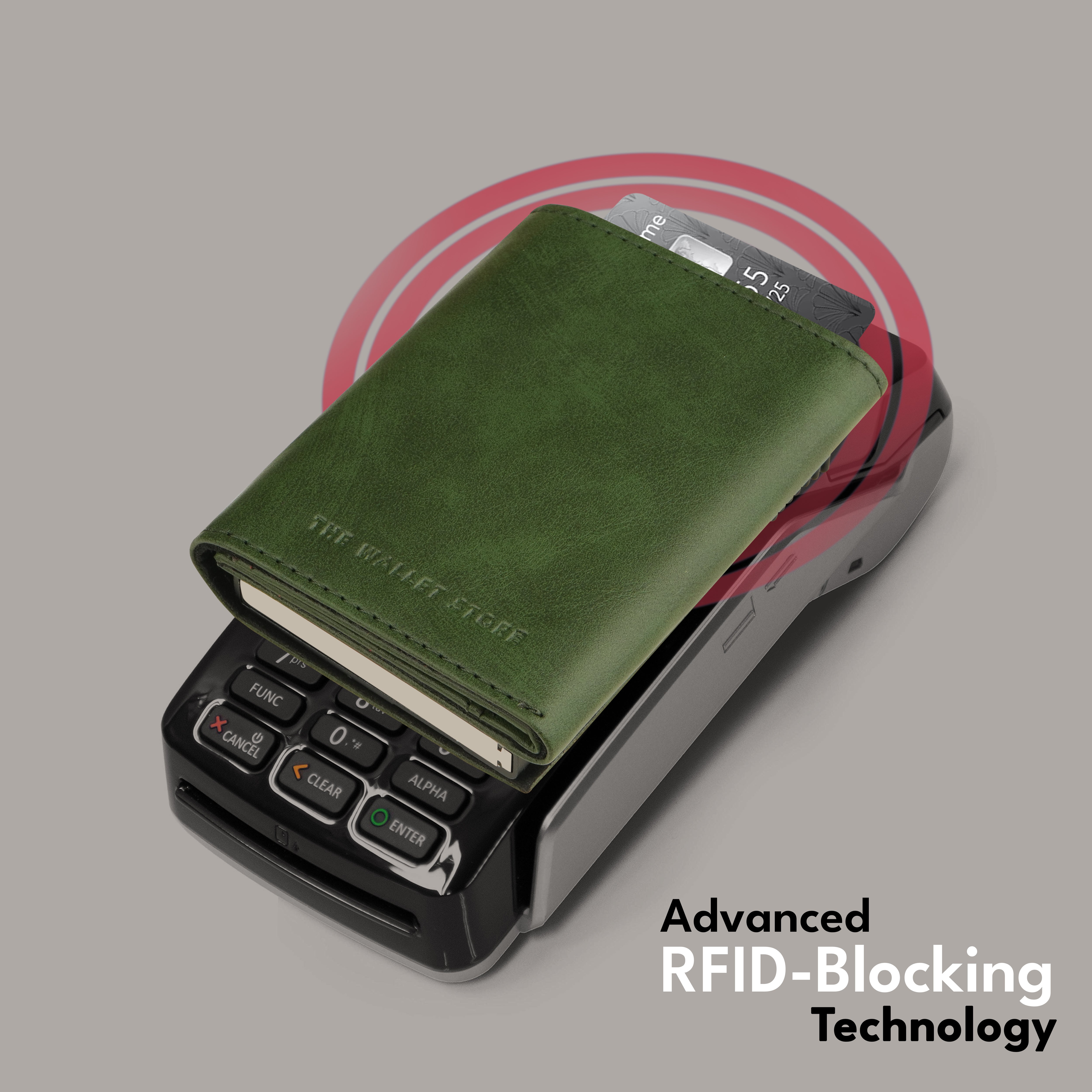 Crest RFID Protected Wallet Cardholder - Green