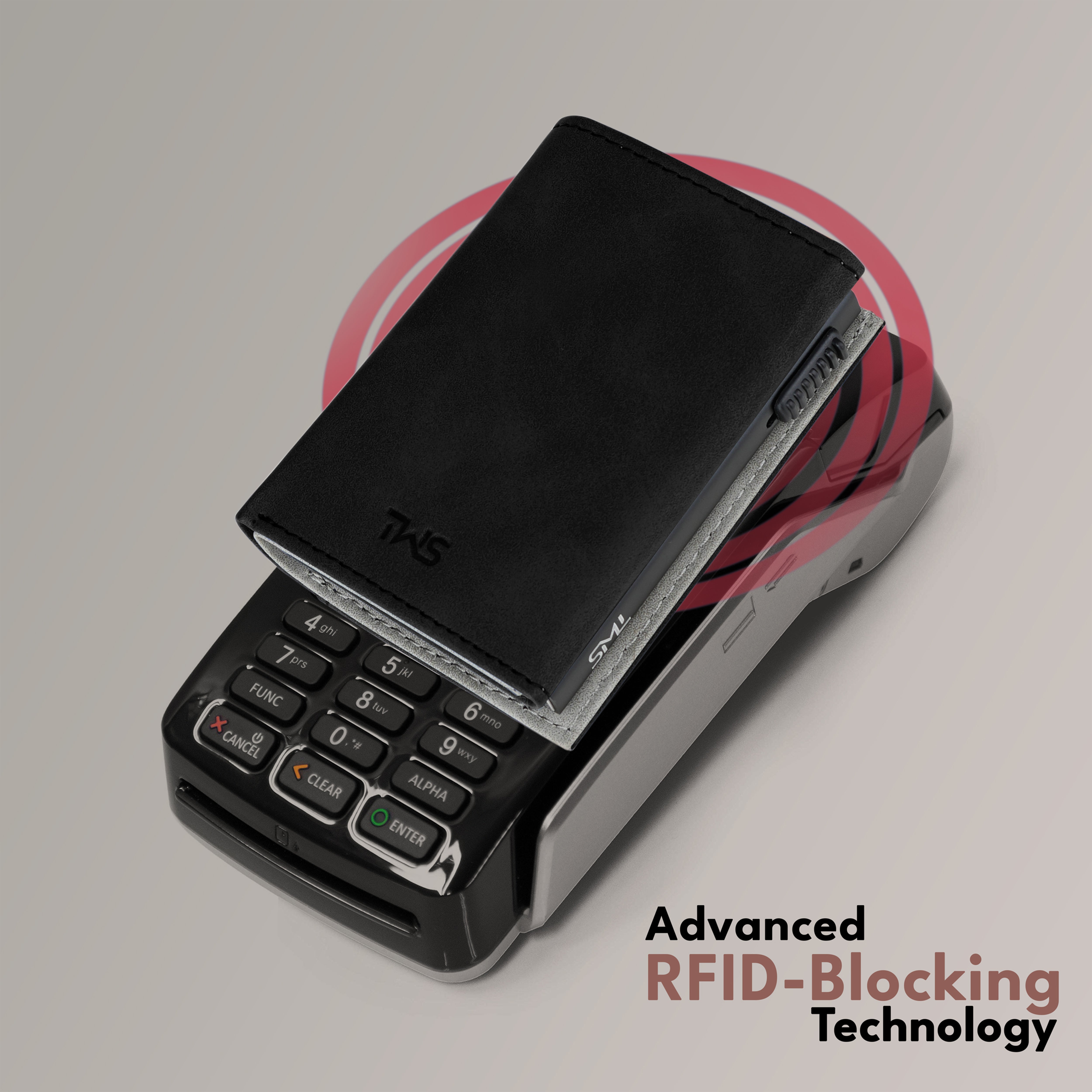 SlideX Neo RFID-Protected Dual Color Wallet Cardholder - Black
