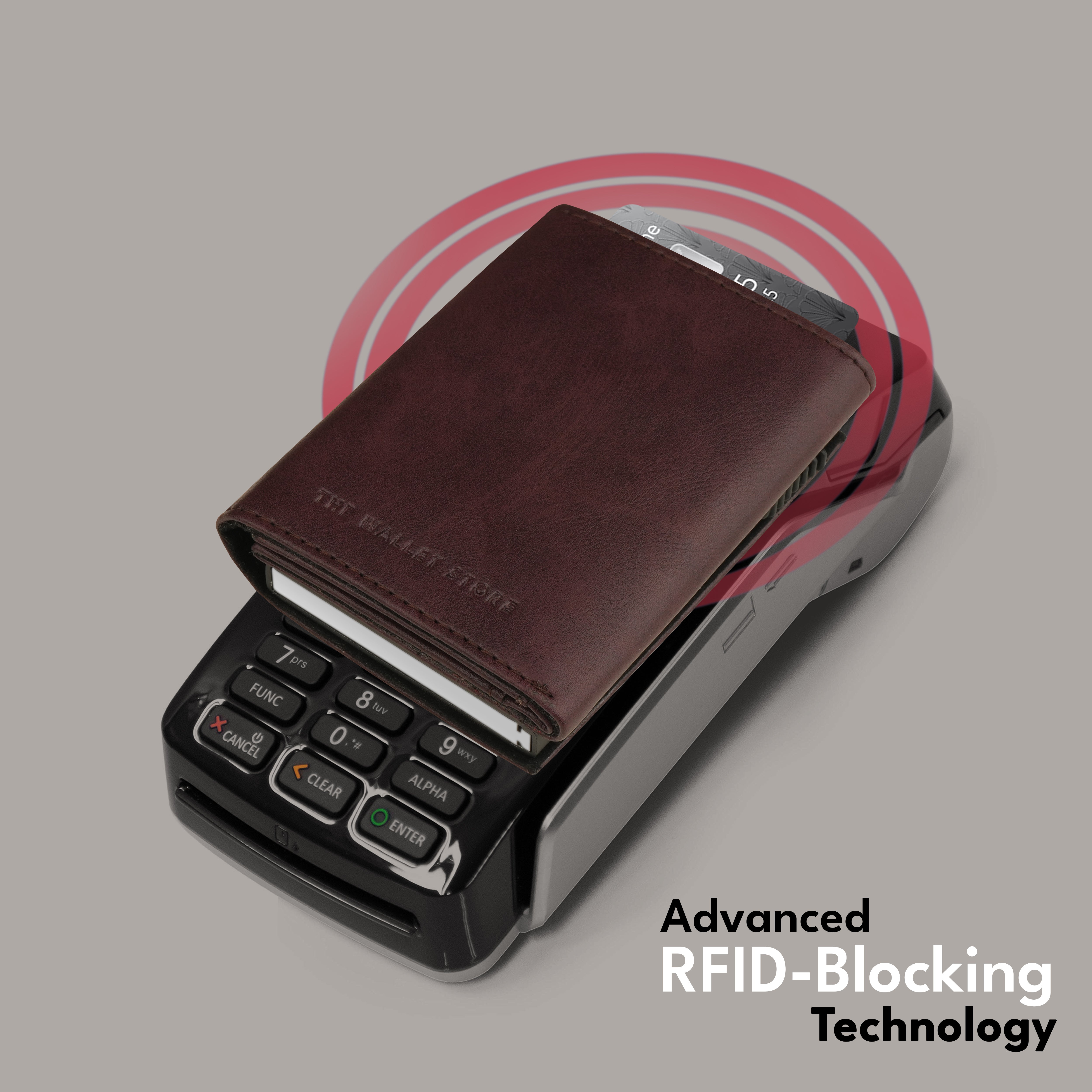 Crest RFID Protected Wallet Cardholder - Wine