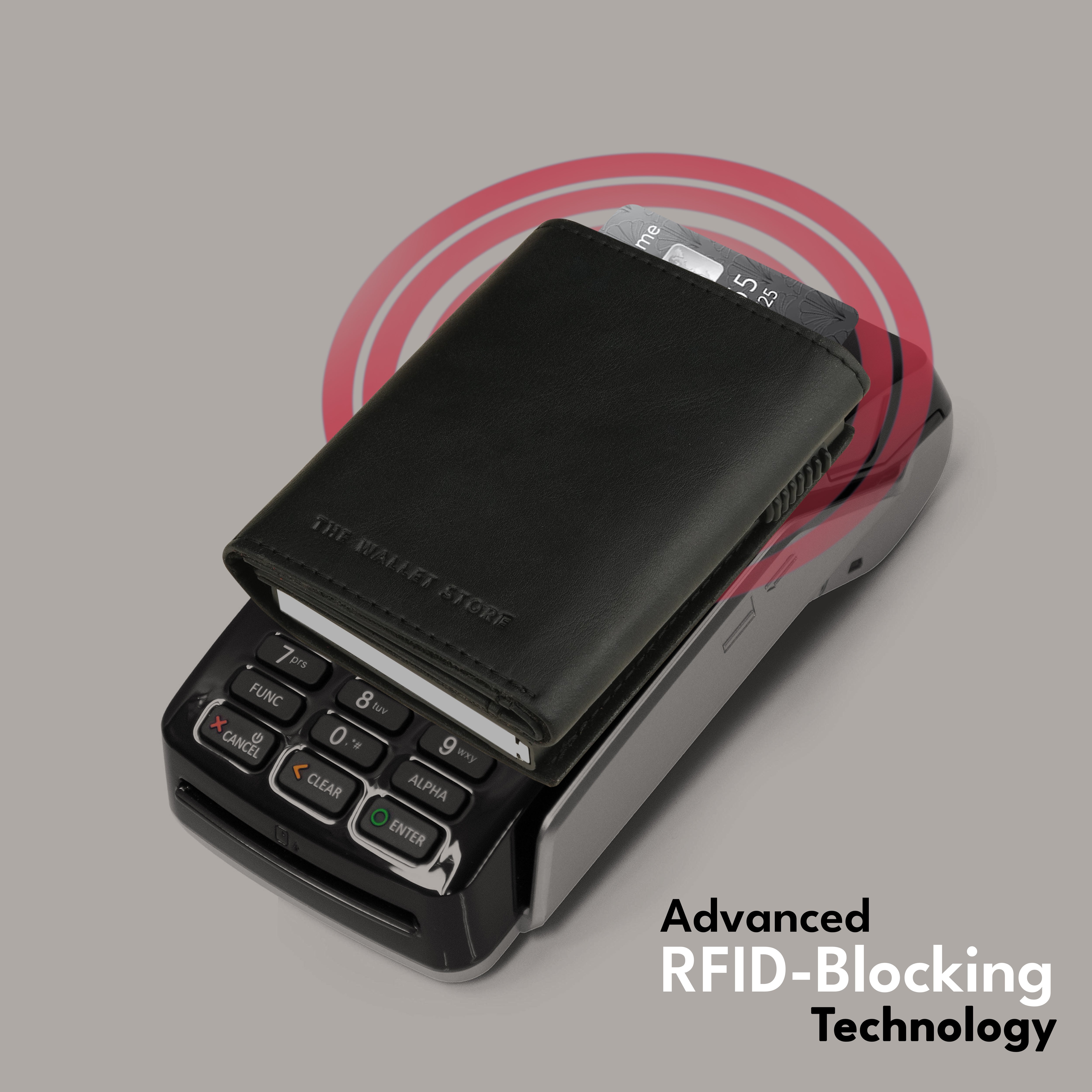 Crest RFID Protected Wallet Cardholder - Black