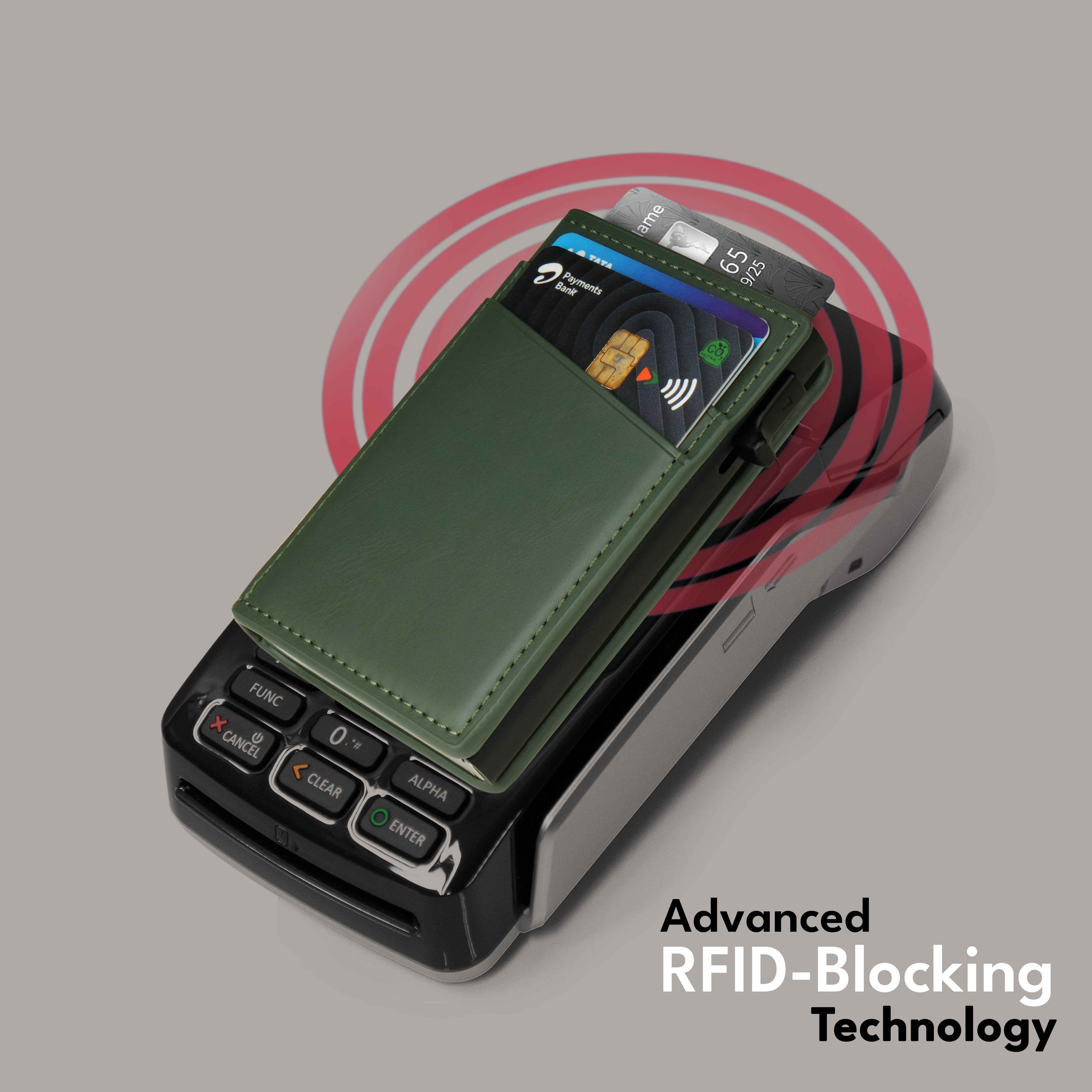 Aero Vault RFID Protected Pop-Up Cardholder - Green