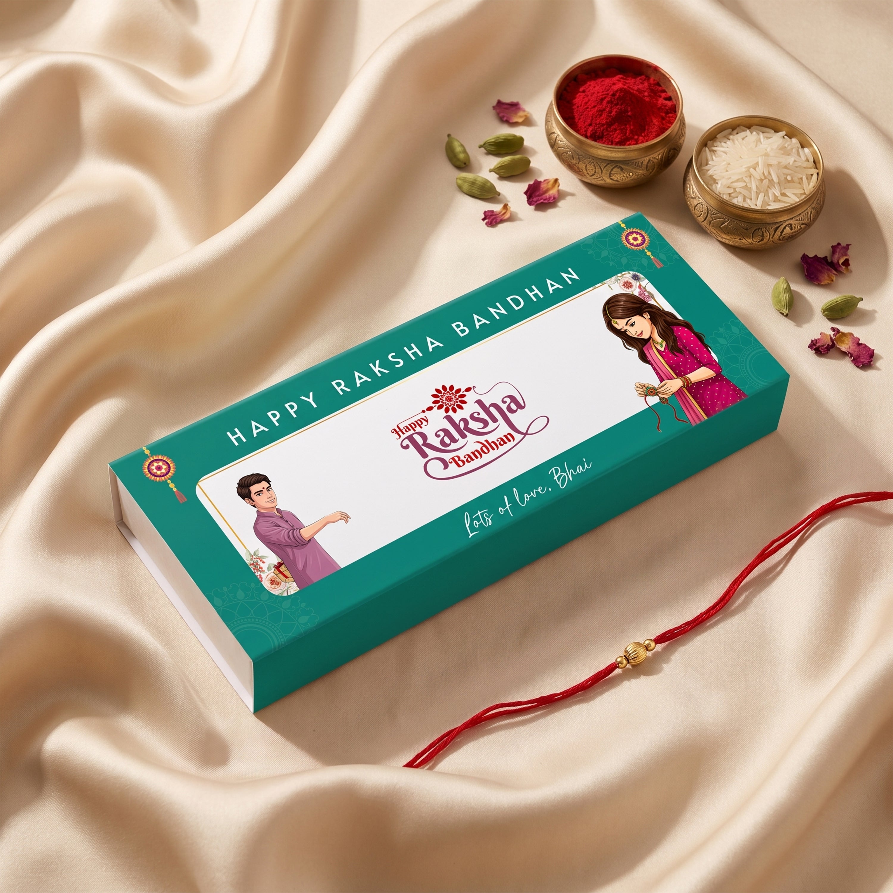 Shri Ram Shakti Bracelet Rakhi - Golden