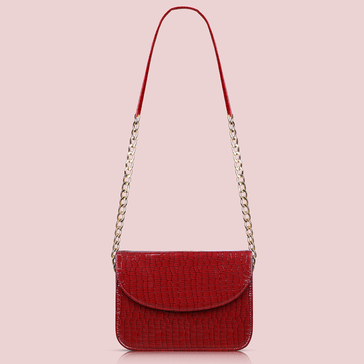 Premium Brick Style Leather Sling Bag