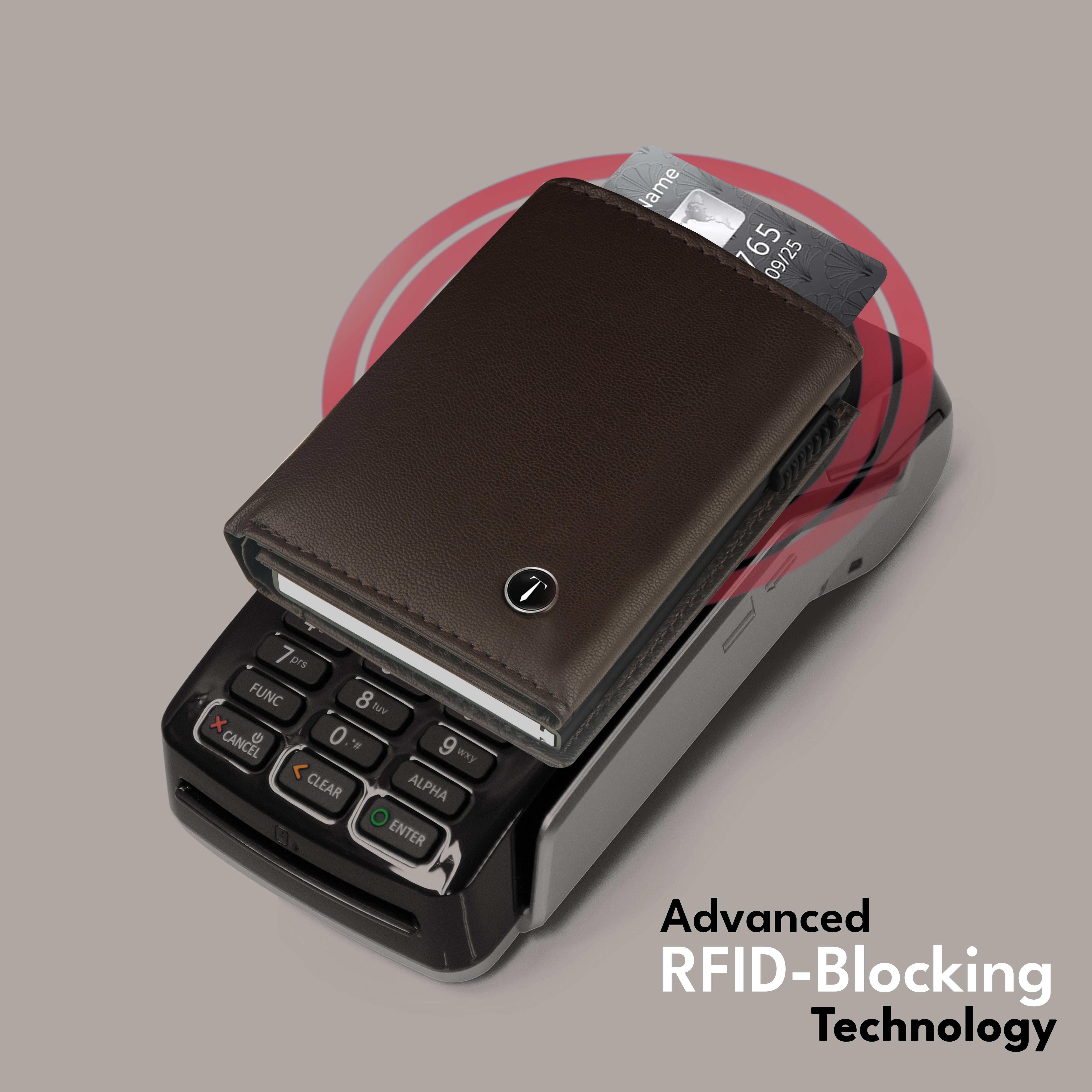 Classic Defender RFID Protected Wallet Cardholder - Brown