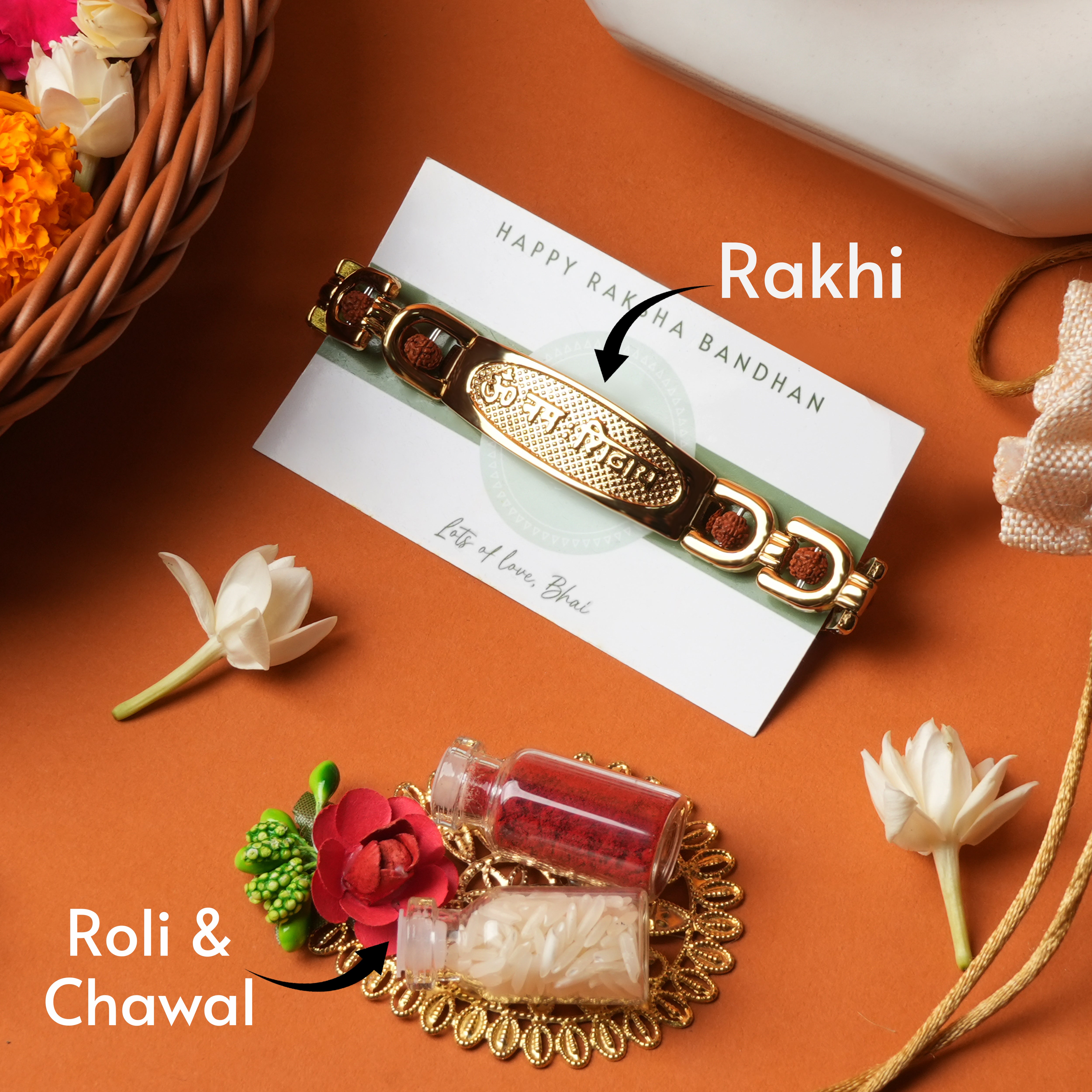 Bracelet Style Om Namah Shivay Rudraksh Rakhi