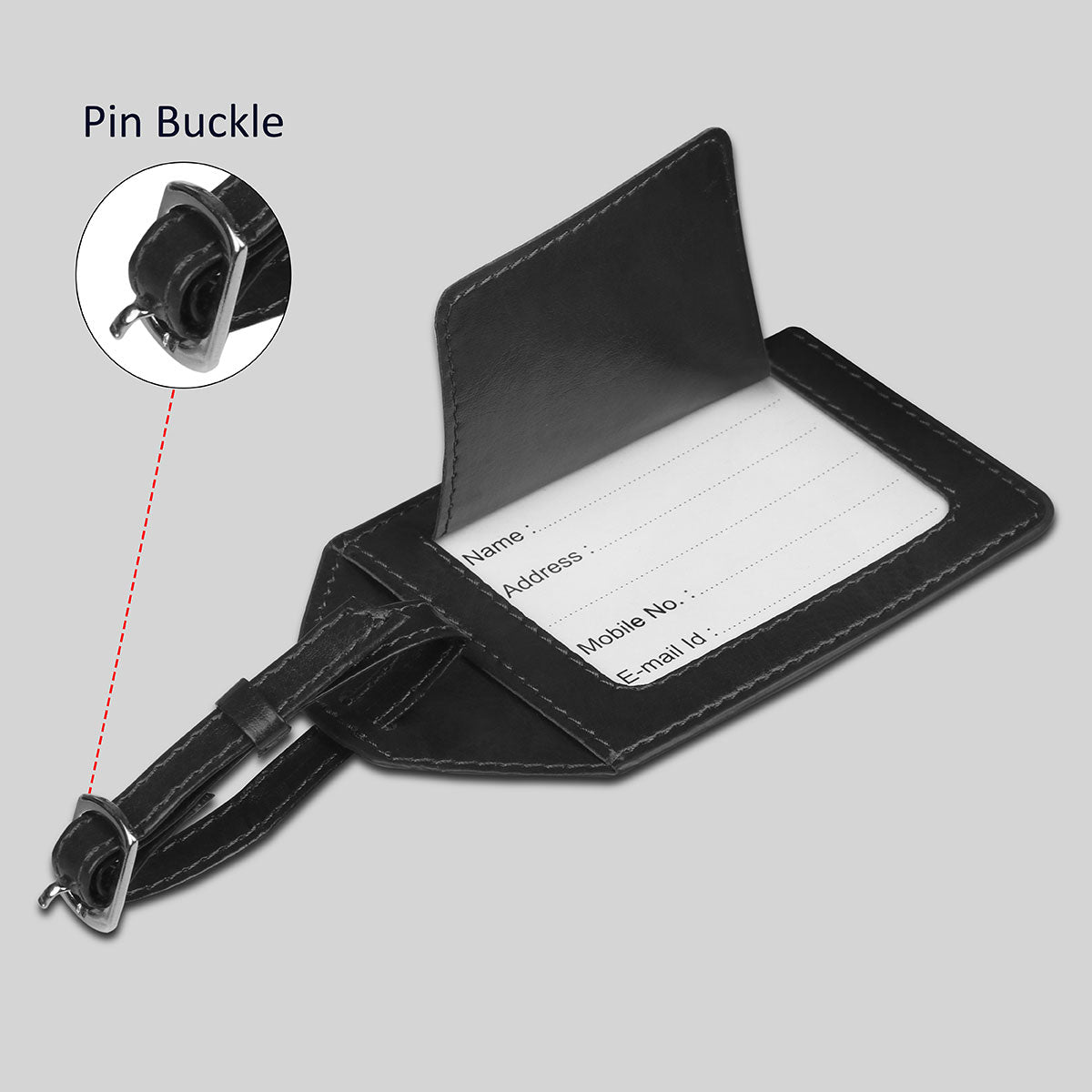 Personalized Traveloholic Passport Cover & Luggage Tag Combo - Black