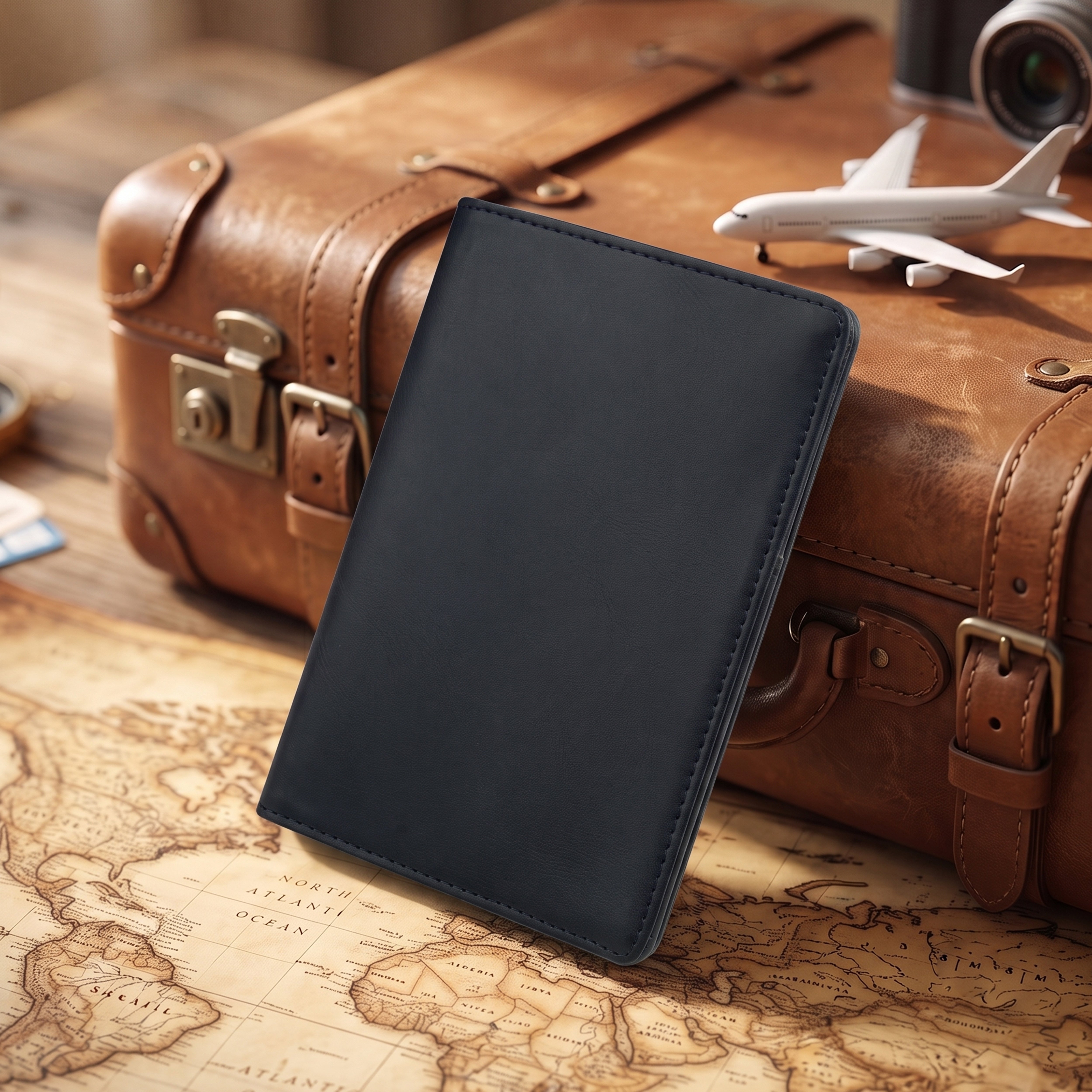 Horizon AirTag Passport Cover - Blue