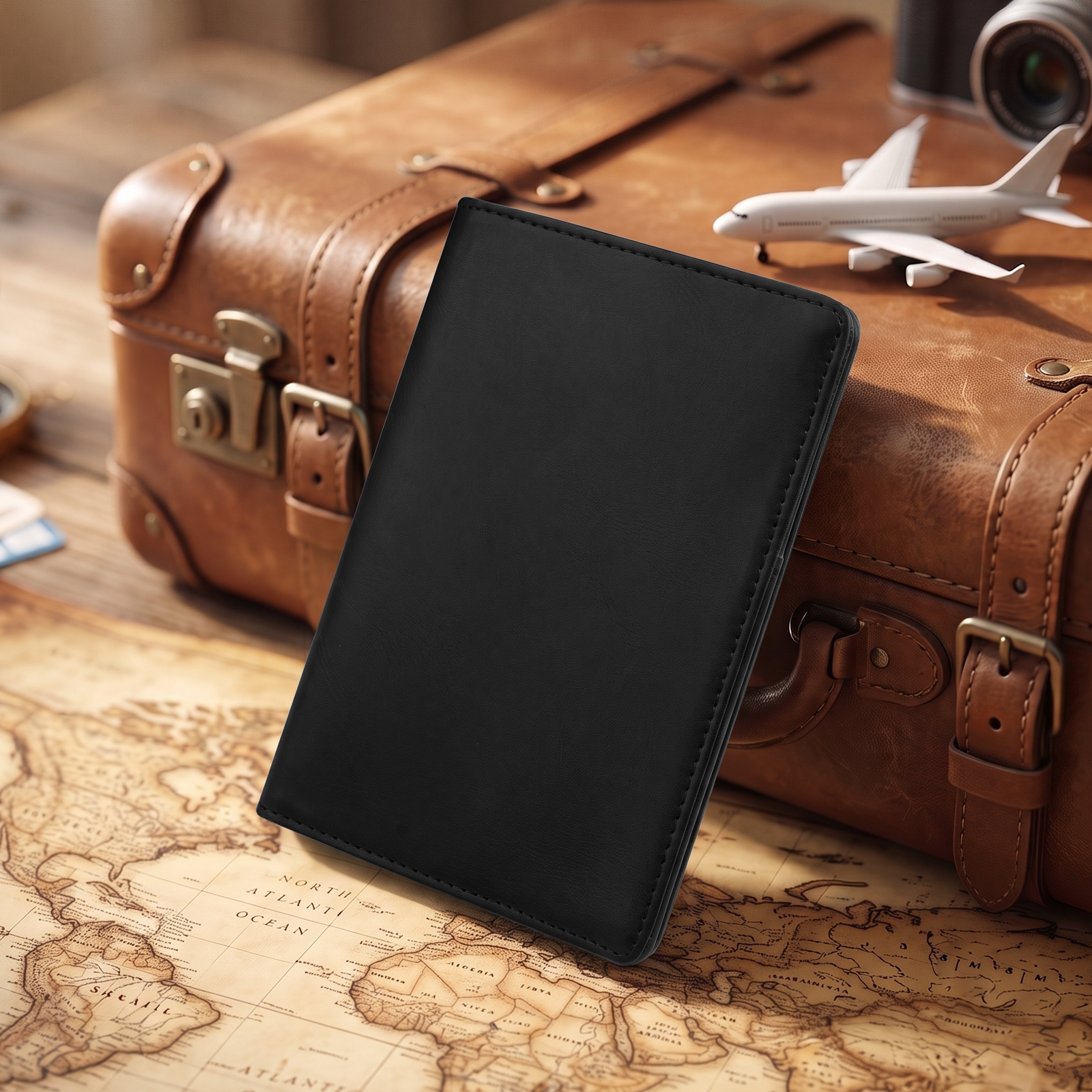 Horizon AirTag Passport Cover - Black