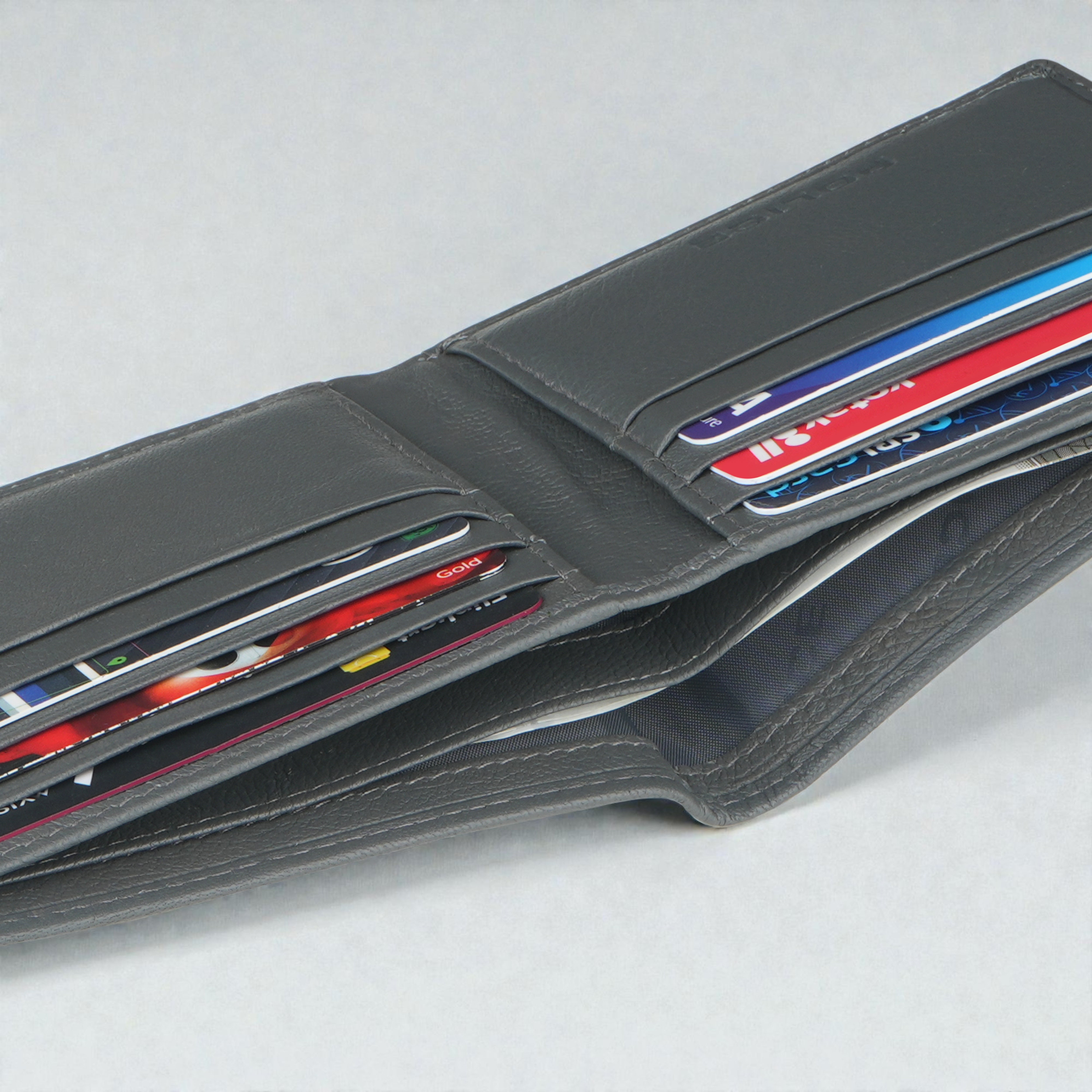 Police Ricco Slim Bi-Fold Leather Wallet - Stone