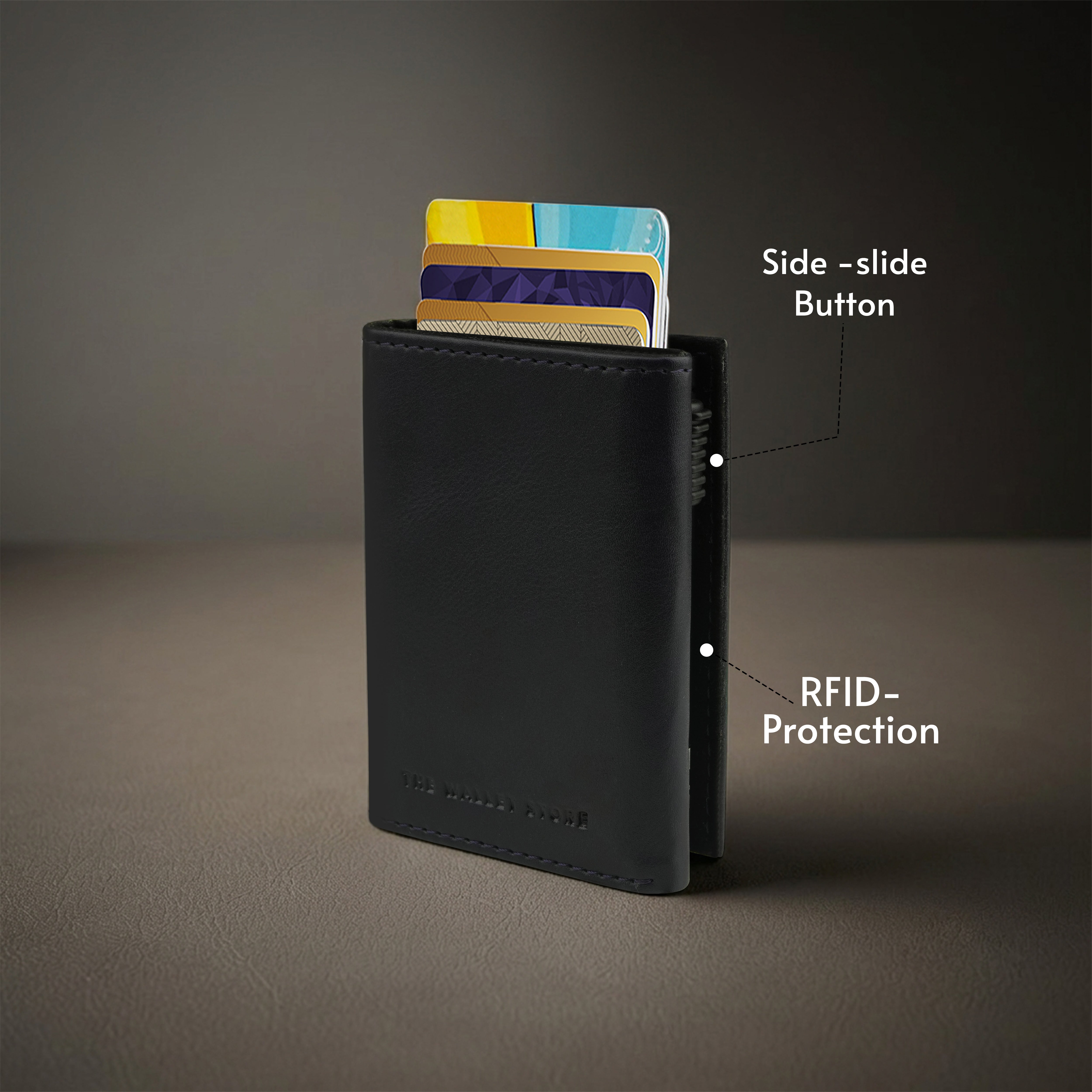 Crest RFID Protected Wallet Cardholder - Blue