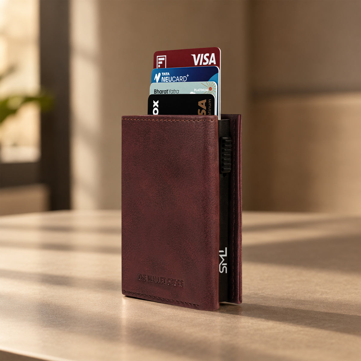 Guardian RFID Protection Wallet Card Holder - Wine