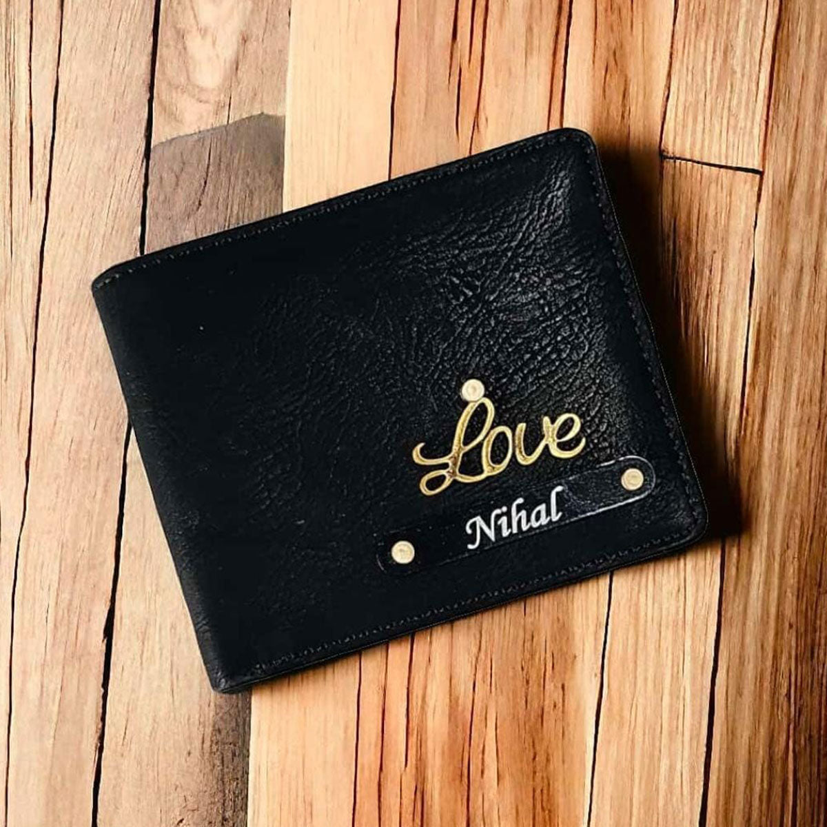 Personalized Turbo Leather Wallet With Name & Charm