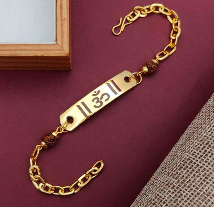 Personalized Rudraksh Bracelet Rakhi With Name
