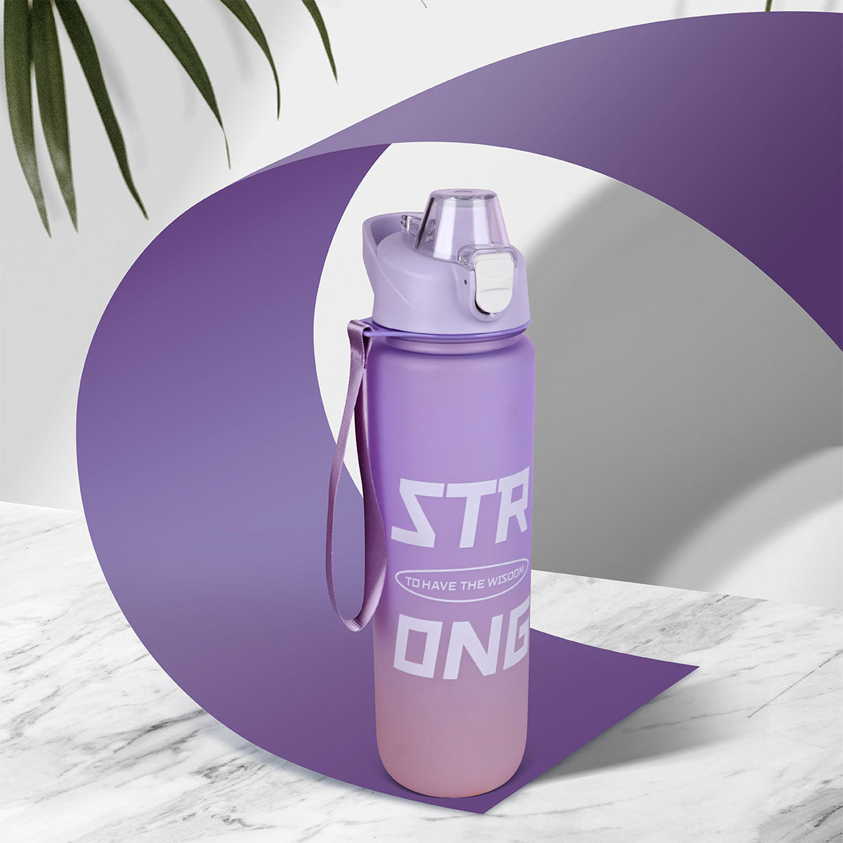 Motivational Time Marker Sipper Water Bottle