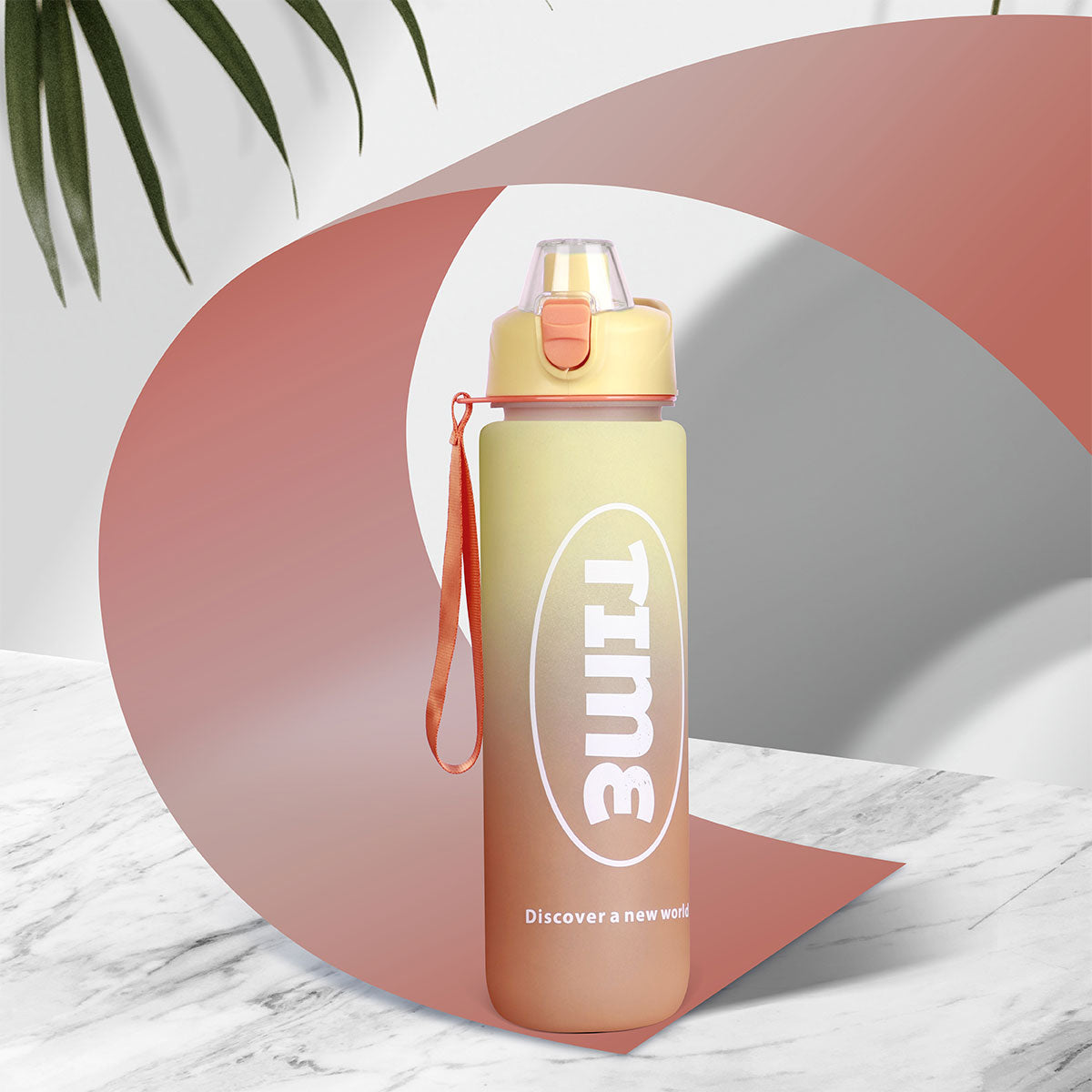 Motivational Time Marker Sipper Water Bottle