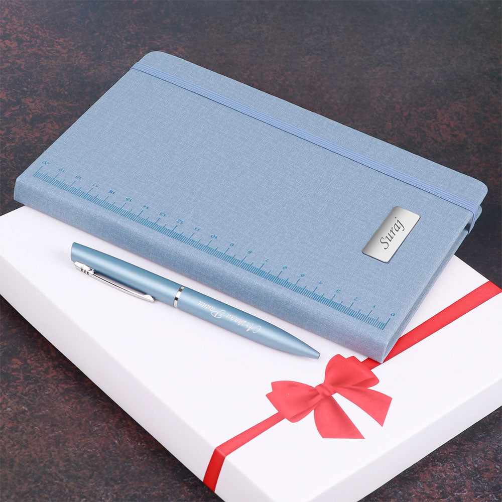 Personalized Ruler Design Diary With Name