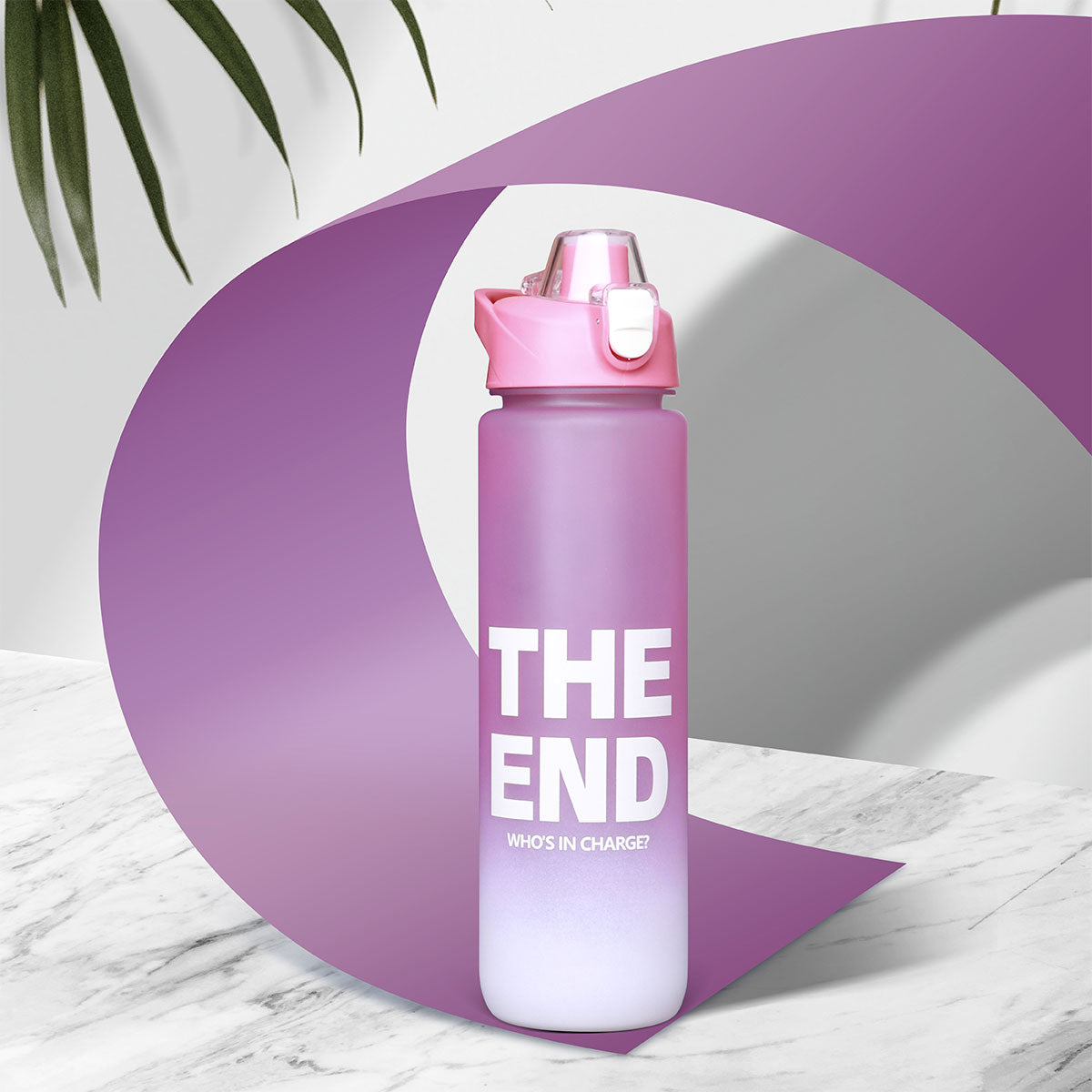 Motivational Time Marker Sipper Water Bottle