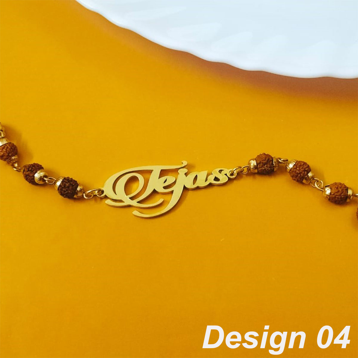 Personalized Designer Metal Rakhi With Name
