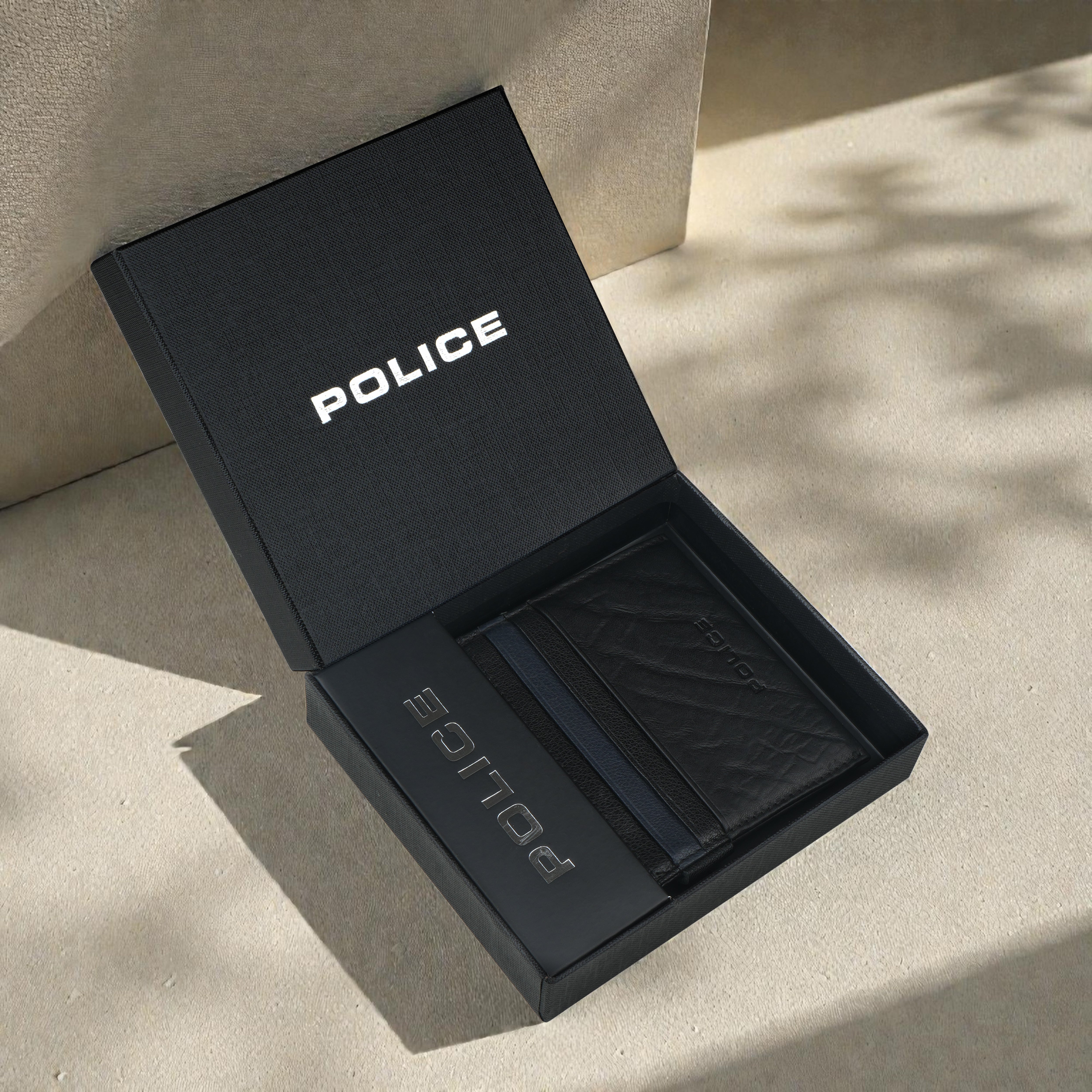 Police Kart Credit Card Case - Black-Navy