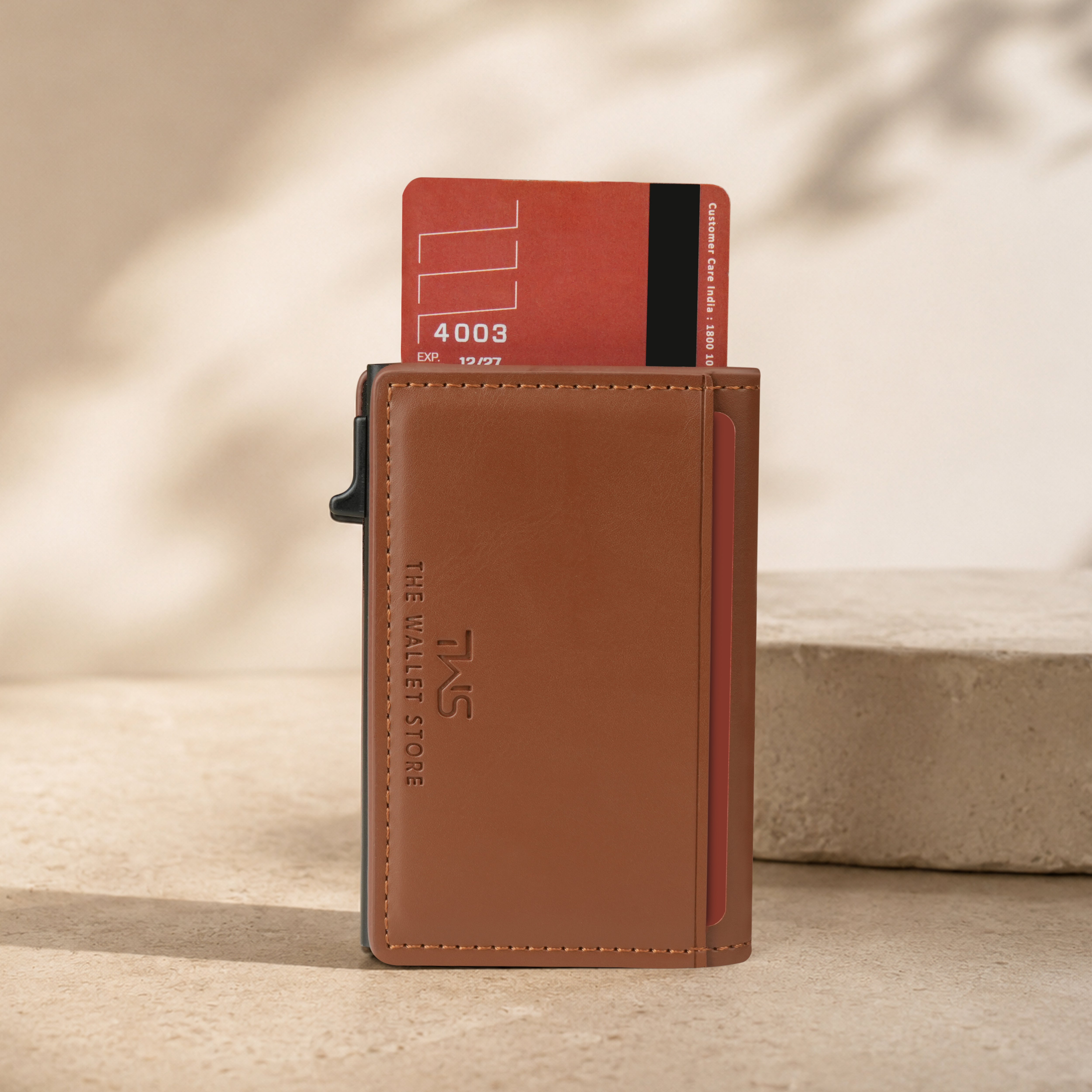 Aero Vault RFID Protected Pop-Up Cardholder - Tan
